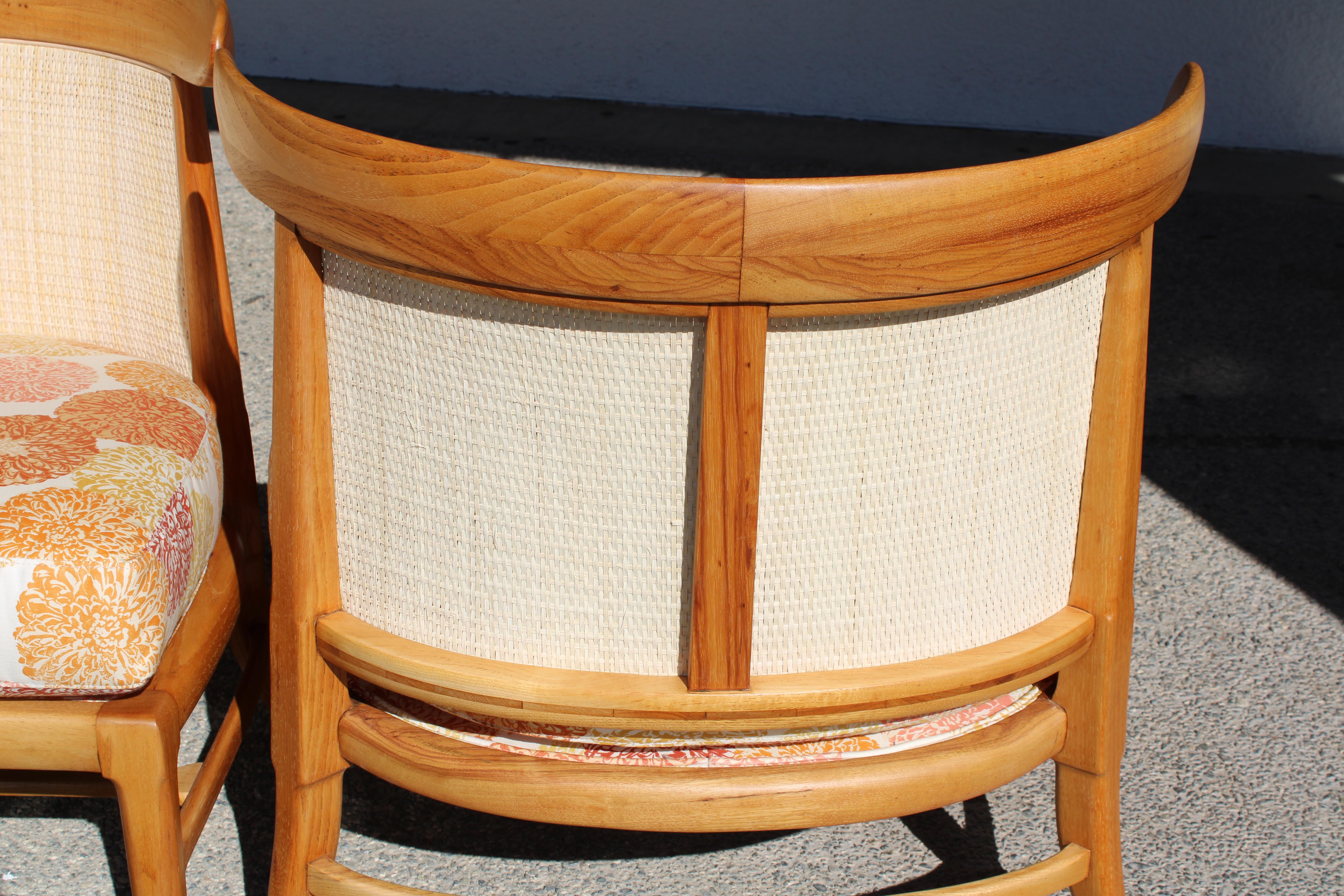 Américain Paire de chaises à pantoufles en noyer par John Lubberts Lambert Mulder pour Tomlinson en vente