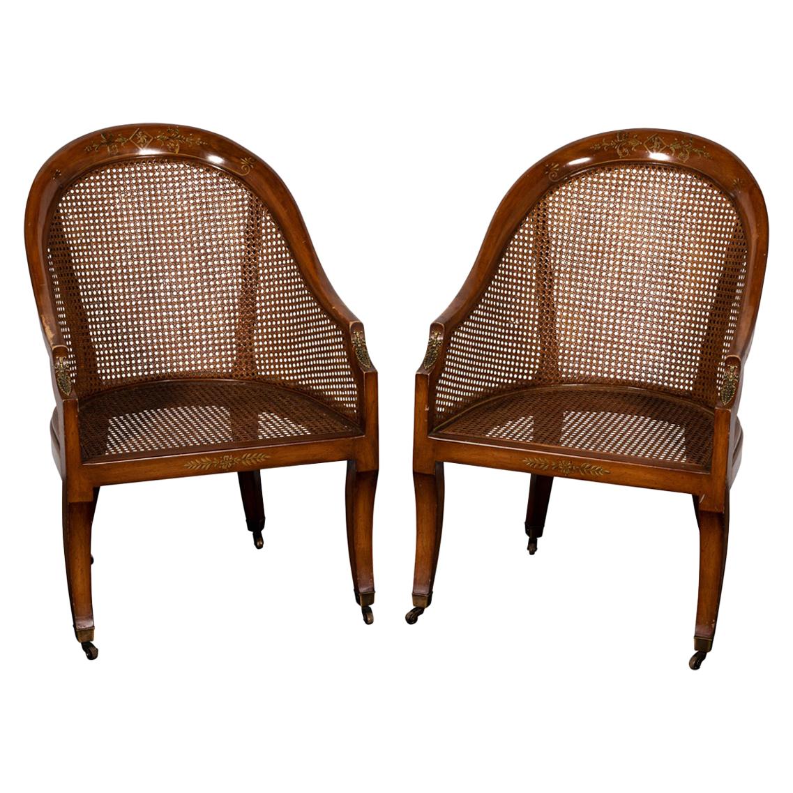 Pair of Walnut Spoon Back Chairs