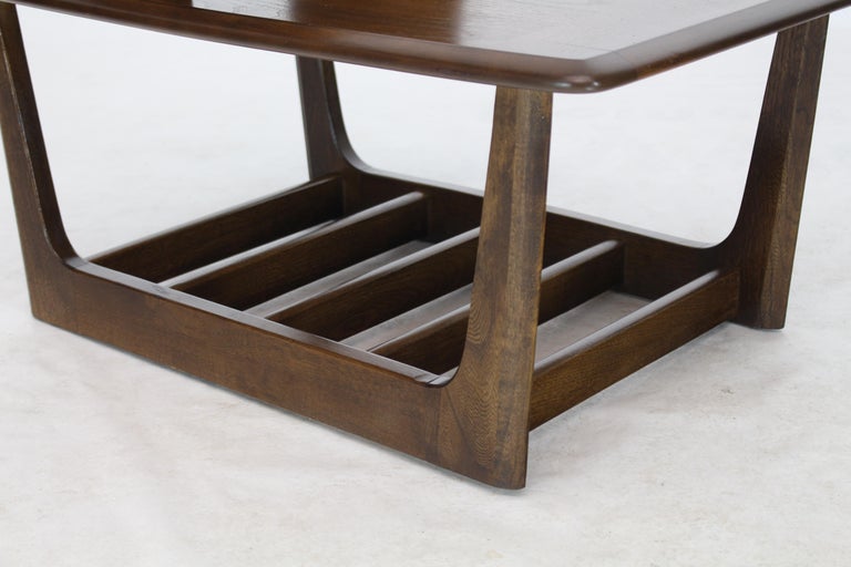 Pair of Walnut Step End Side Step Tables at 1stDibs