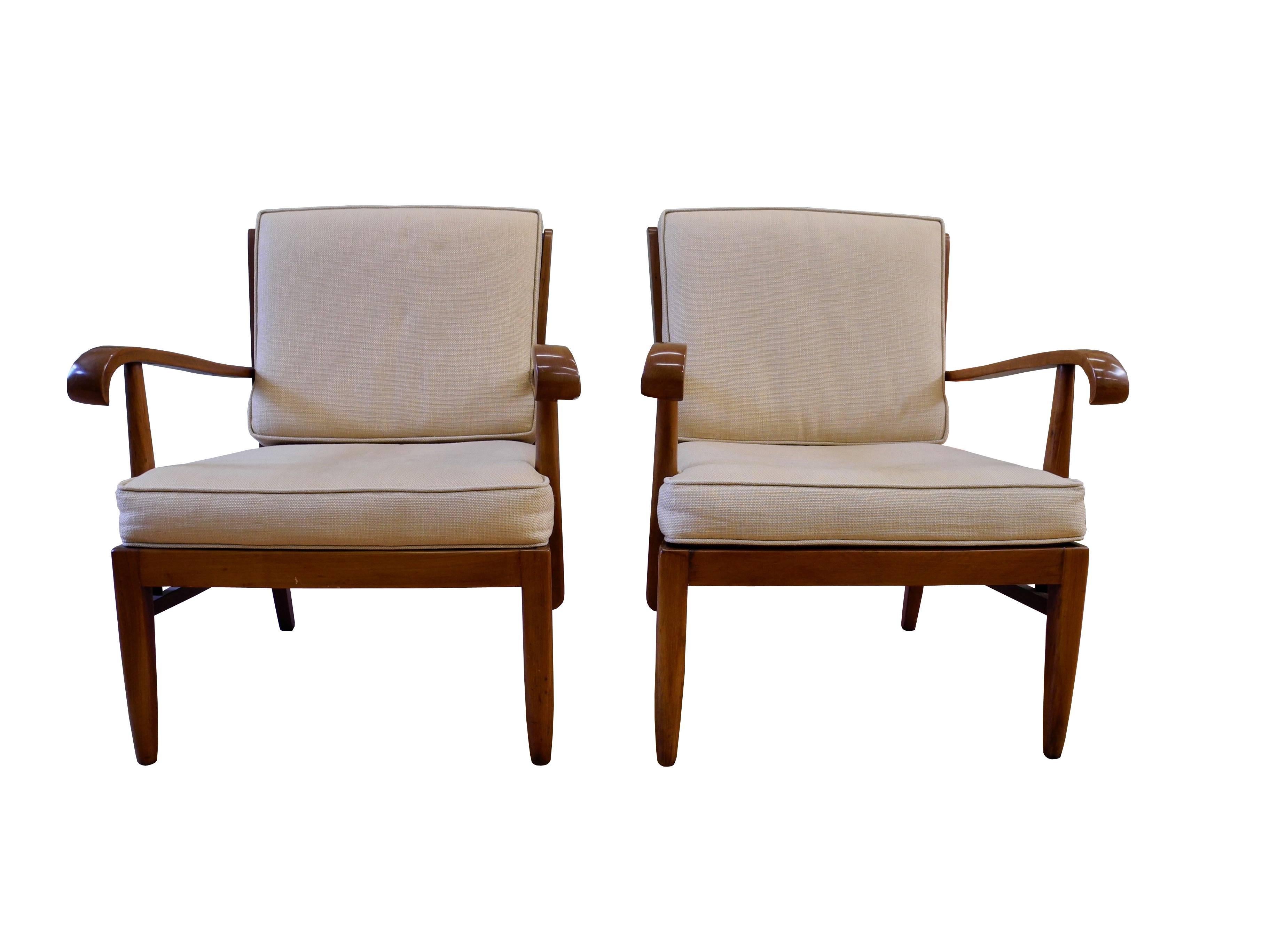 Pair of Walter and Wilhelm Knoll Cane and Cherry Armchairs for Knoll Antimott For Sale 4