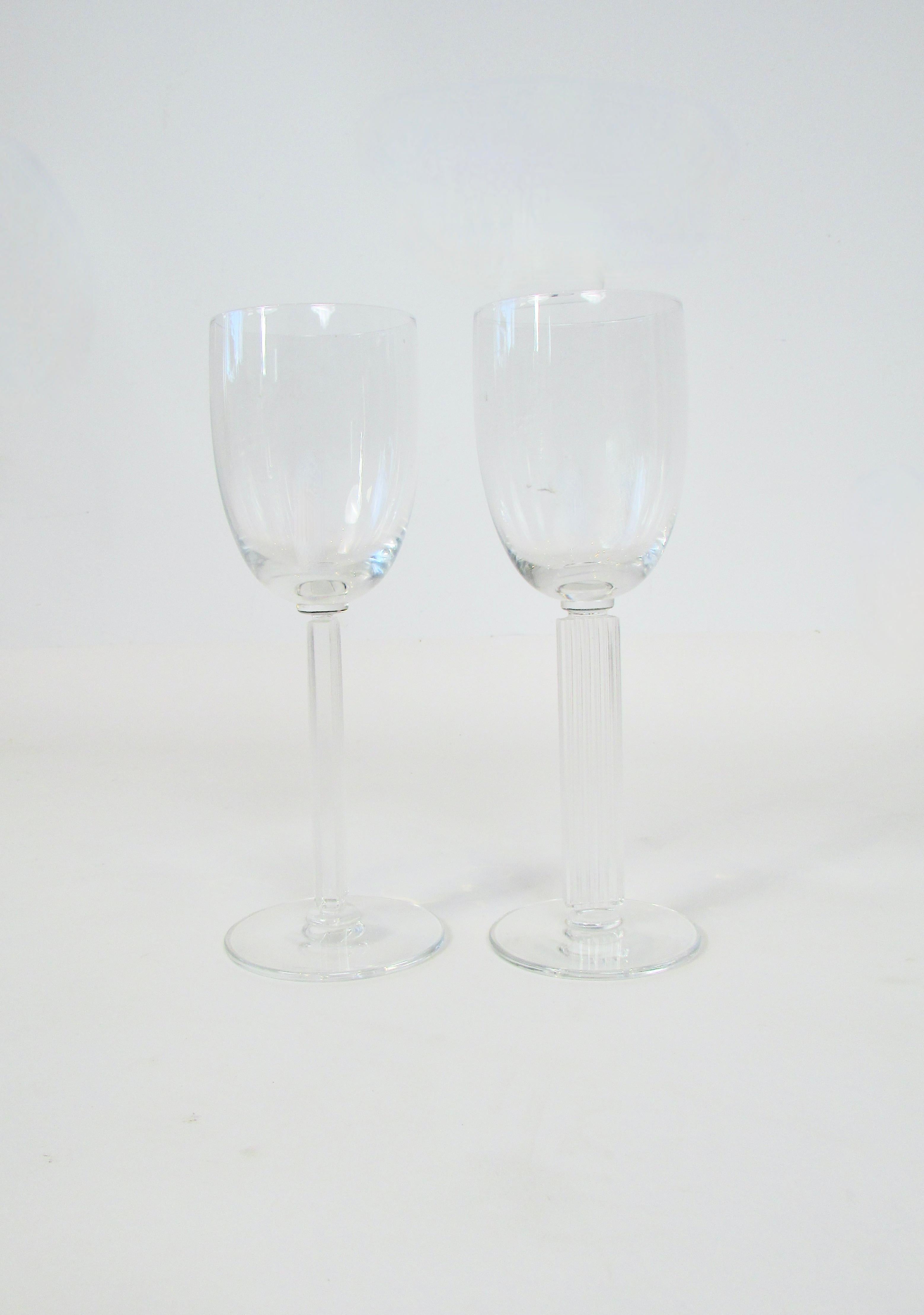 Art Deco Pair of Walter Dorwin Teague Edwin Fuerst design Wine or Water Glasses For Sale