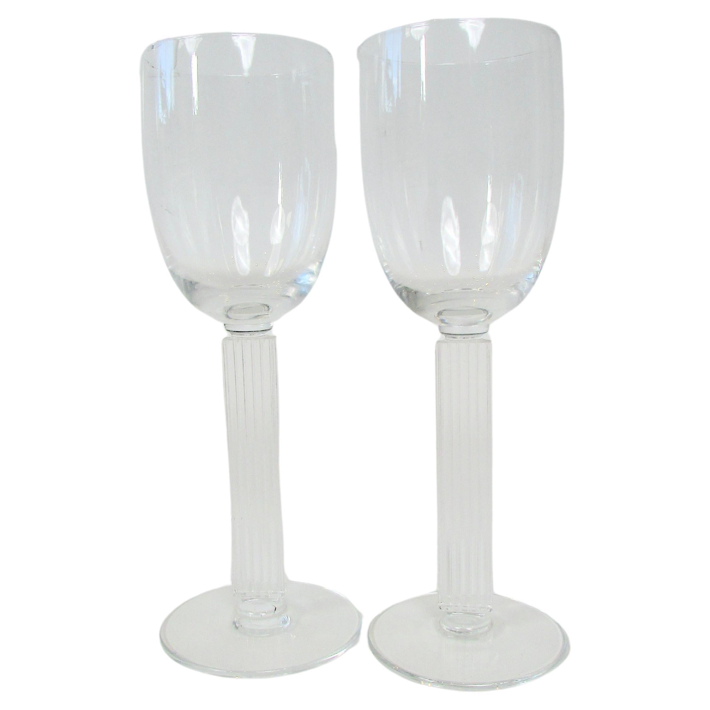 Pair of Walter Dorwin Teague Edwin Fuerst design Wine or Water Glasses For Sale