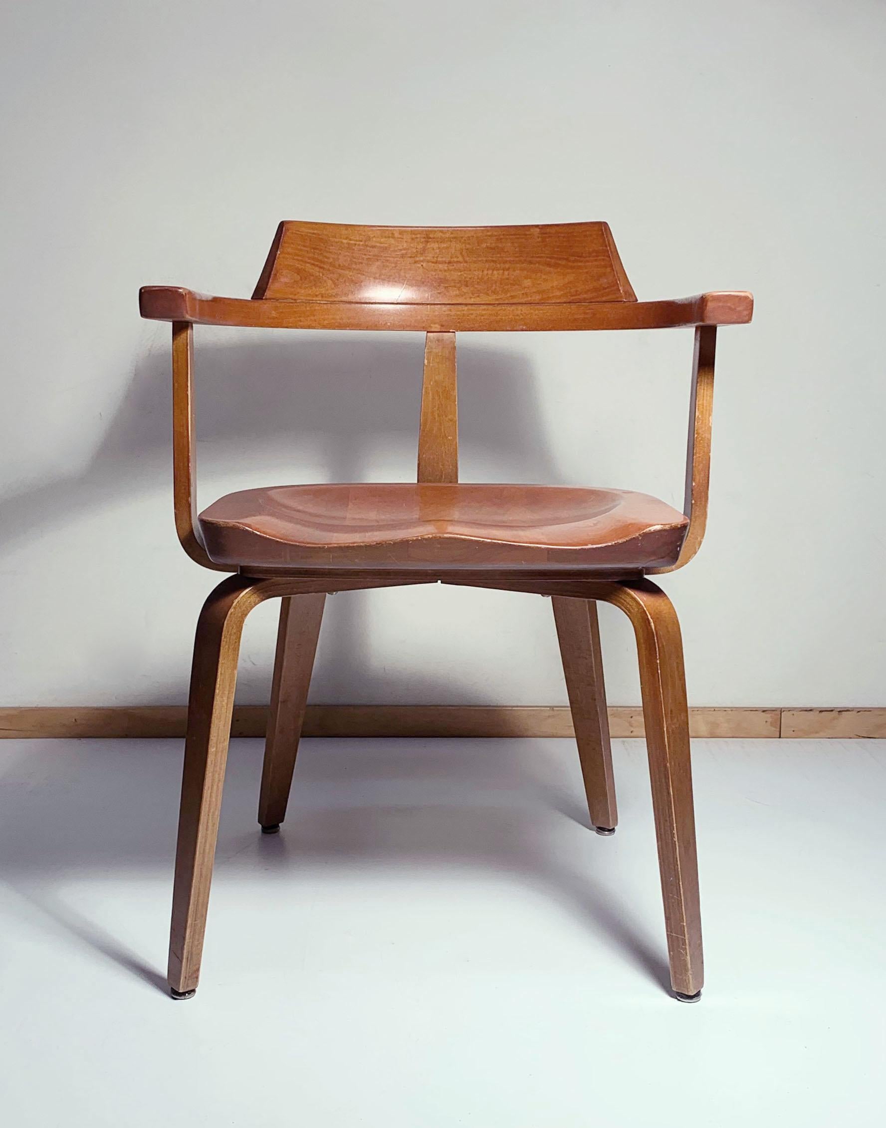 Pair of Walter Gropius chairs for Thonet. Additional chairs in stock if a larger set is required. This listing is for 2 chairs.