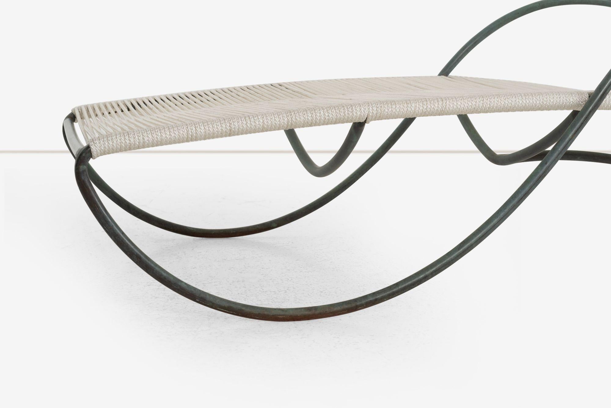Pair of Walter Lamb Bronze Chaise Lounges for Brown Jordan, Model C-4700, 1960 in vendita 4