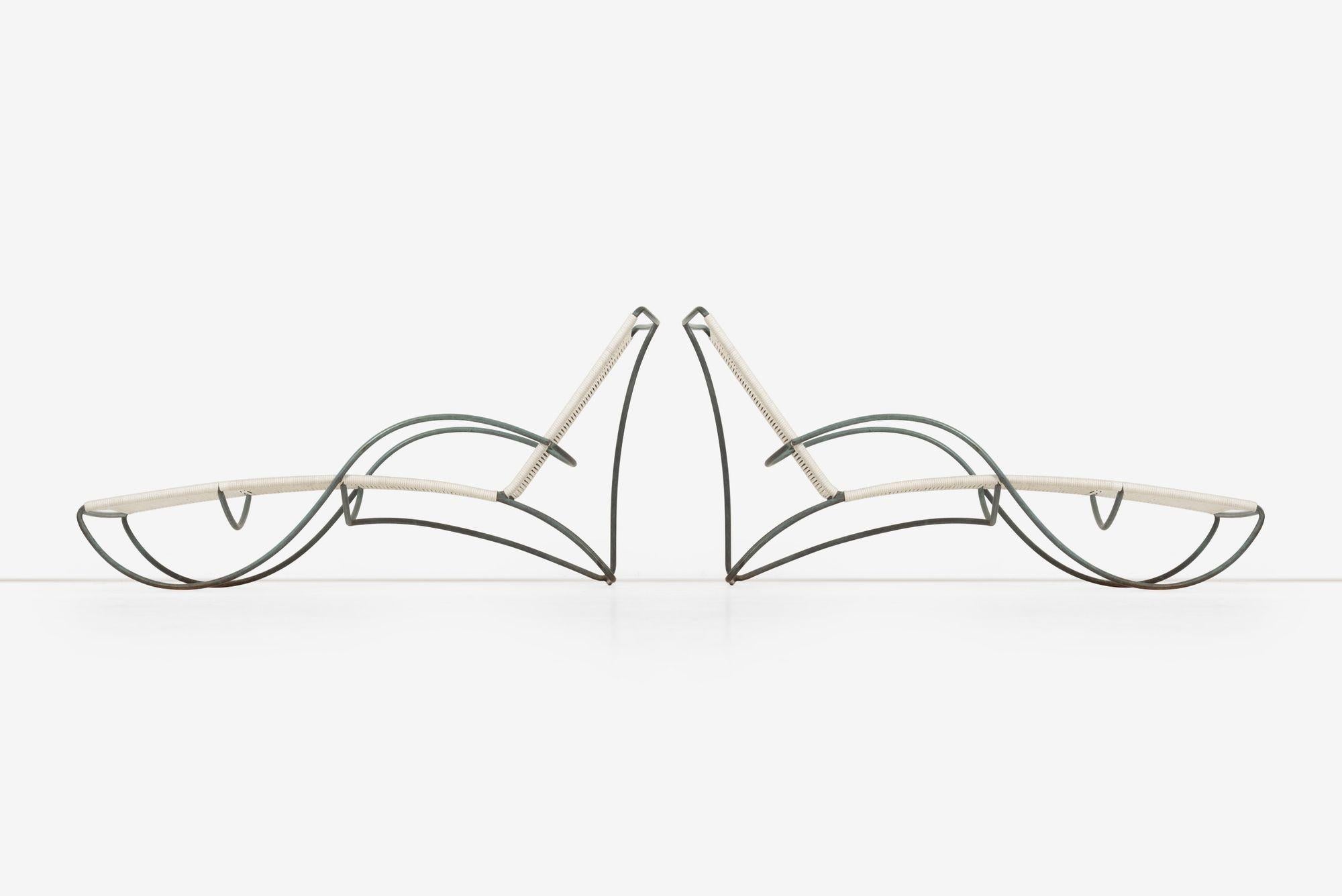 Pair of Walter Lamb Bronze Chaise Lounges for Brown Jordan, Model C-4700, 1960 In condizioni buone in vendita a Chicago, IL