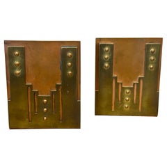 Pair of Copper Arts & Crafts Style Bookends
