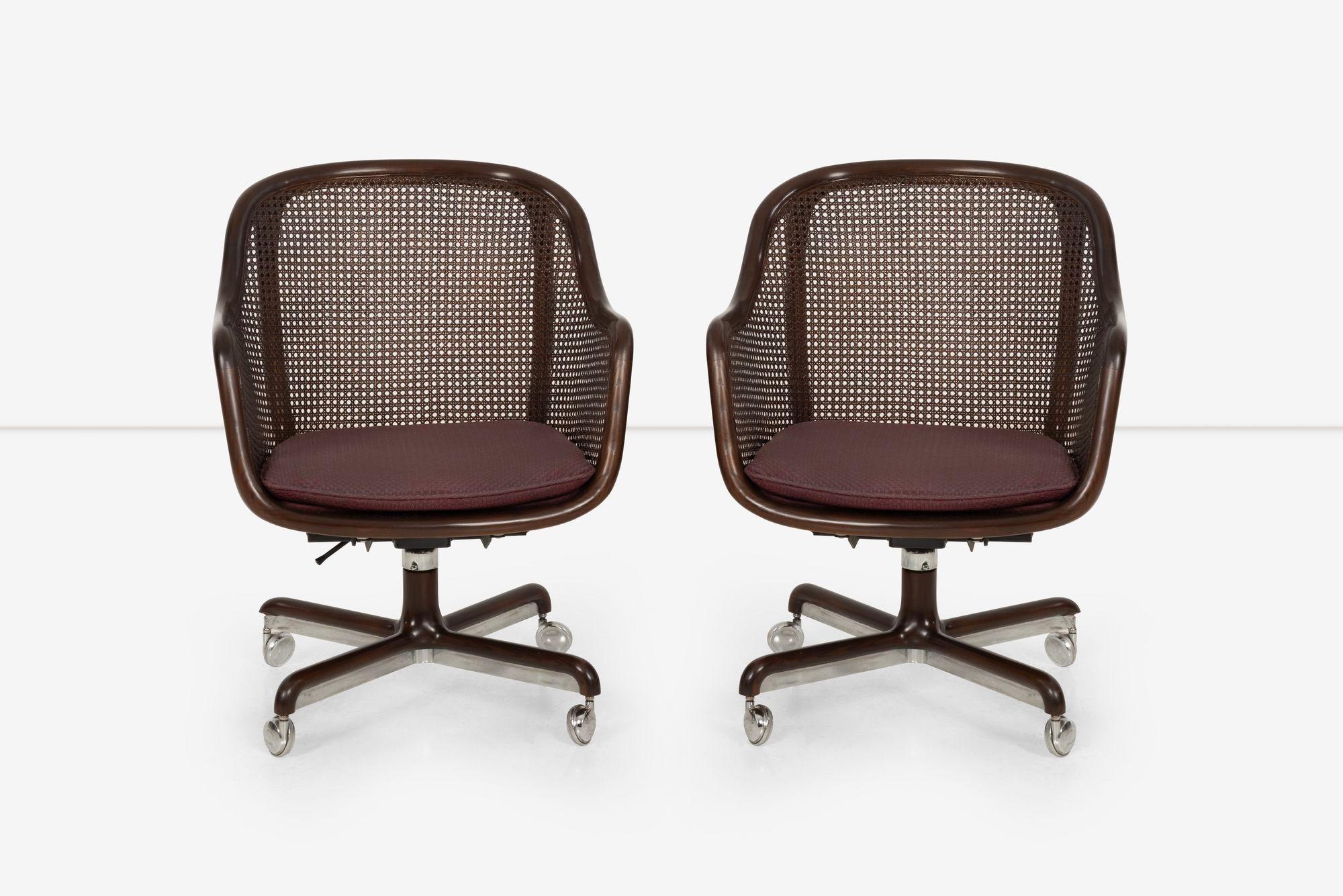 Pair of Ward Bennett Desk Chairs For Sale 4