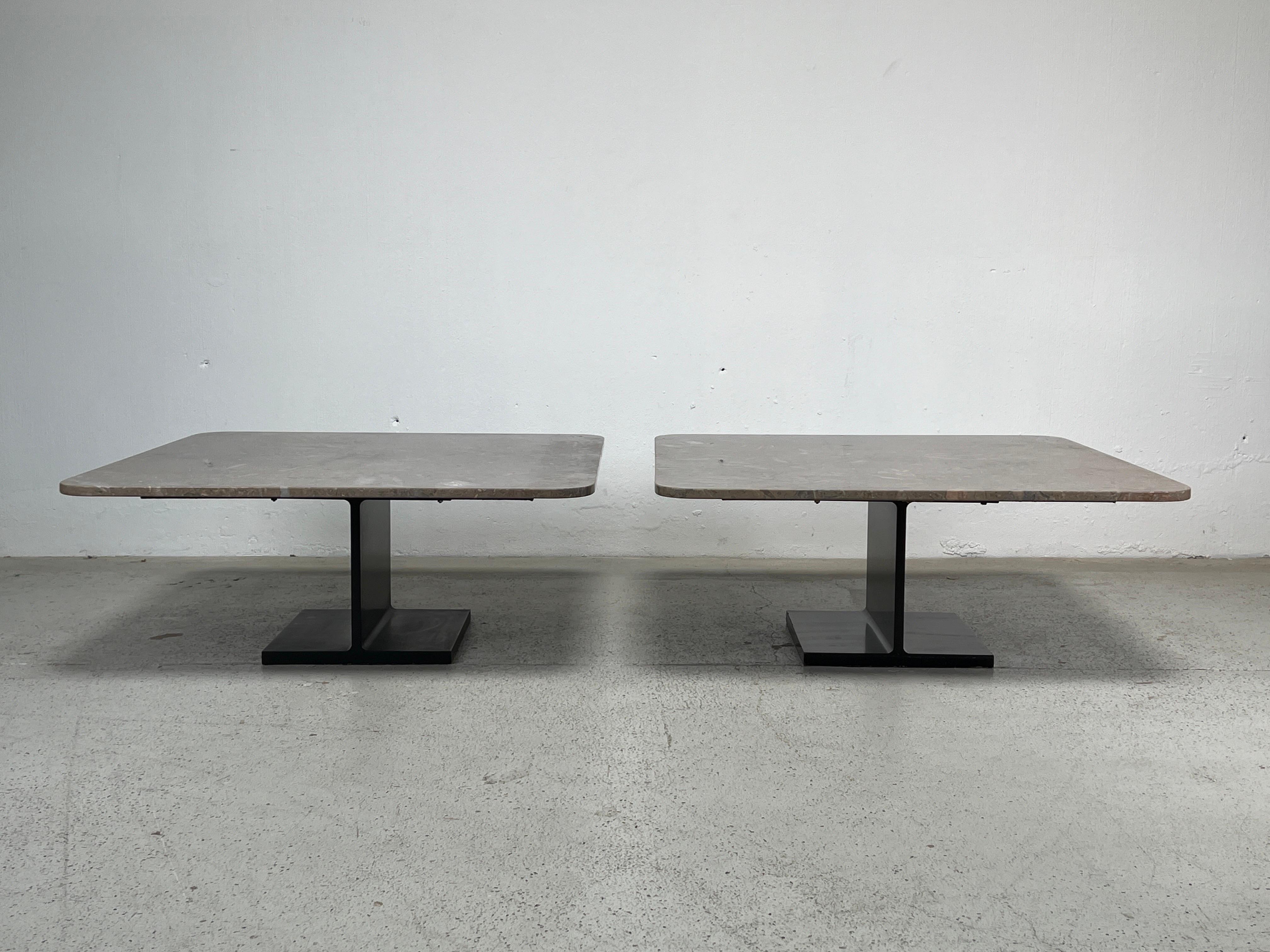 Paire de tables basses Ward Bennett I-Beam en vente 15