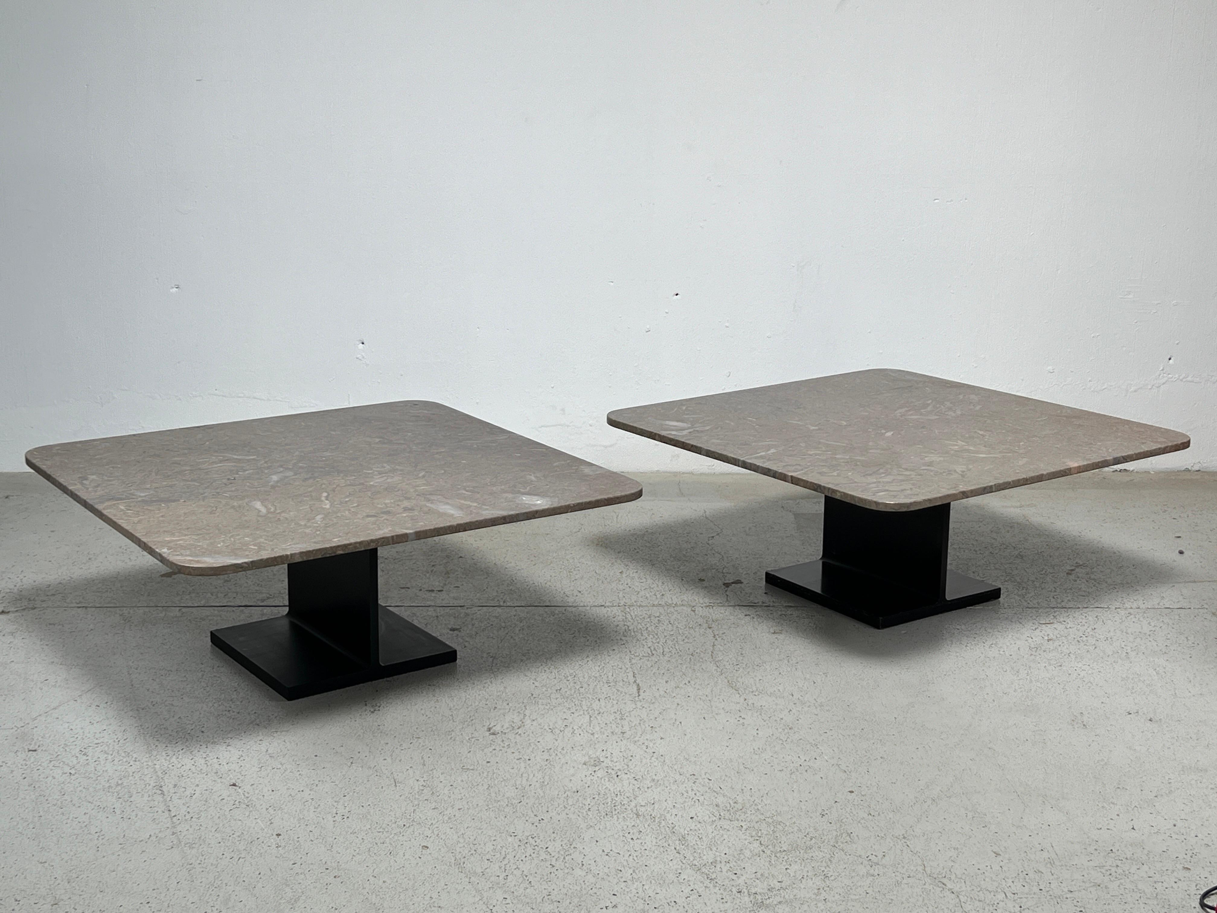 Pair of Ward Bennett I-Beam Coffee Tables In Good Condition For Sale In Dallas, TX