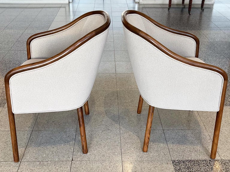 Late 20th Century Pair of Ward Bennett Library Chairs For Sale