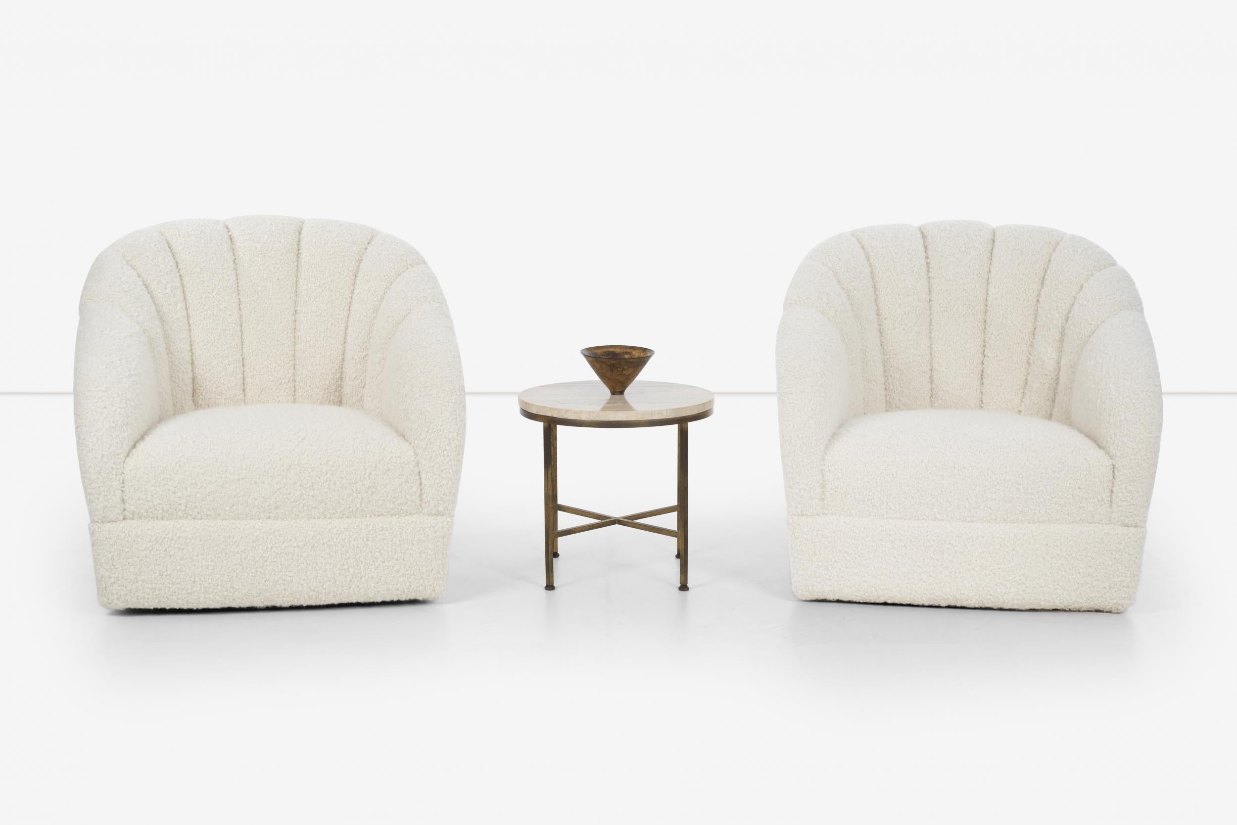 Hand-Crafted Pair of Ward Bennett Lounge Chairs for Brickel