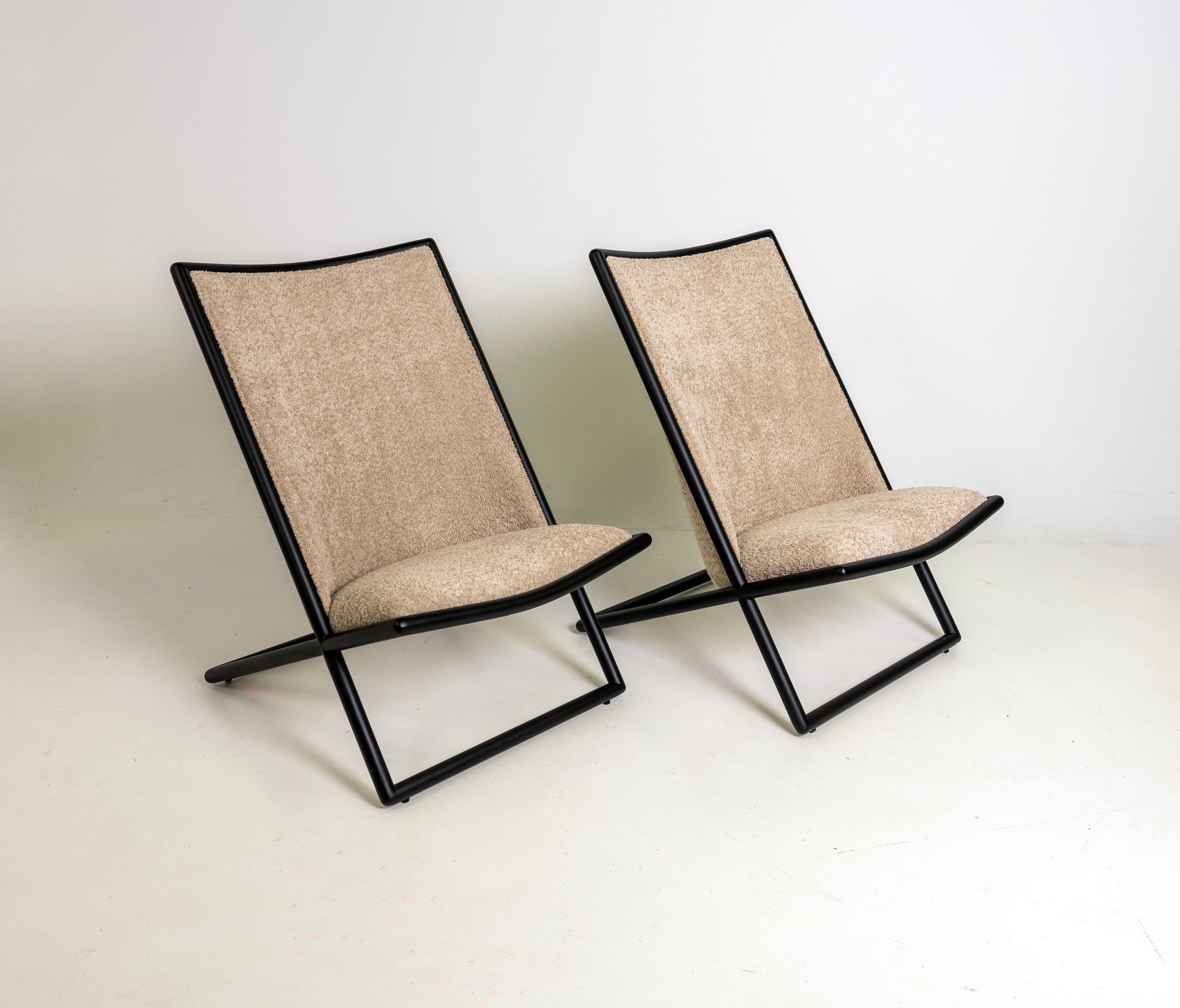 Paire de chaises longues originales Ward Bennett 