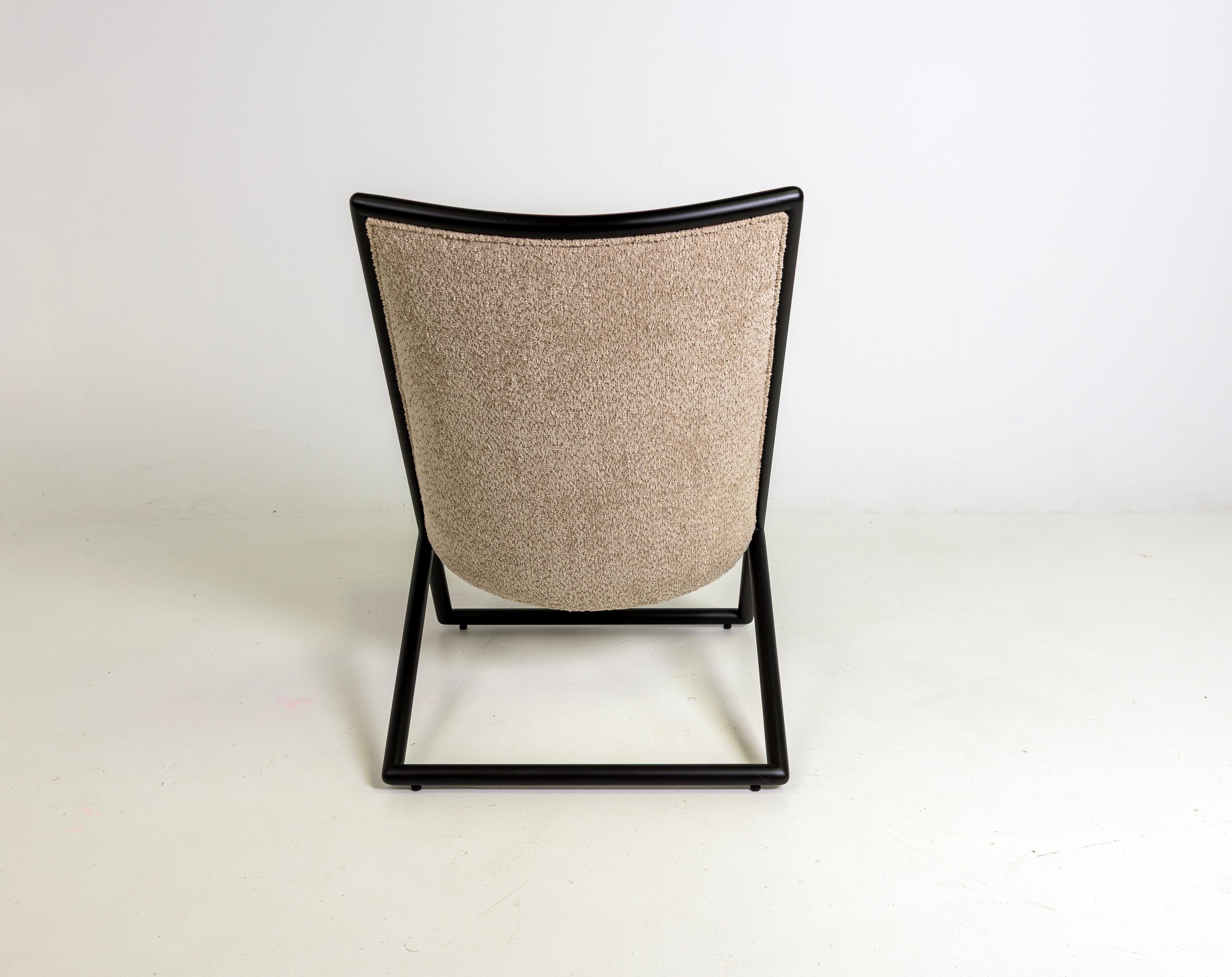 Paire de chaises longues Scissor de Ward Bennett, Geiger, noires, Boucle en vente 2