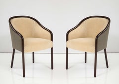 Pair of  Ward Bennett Sheepskin Dining Chairs