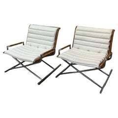 Pair of Ward Bennett Sled Chairs