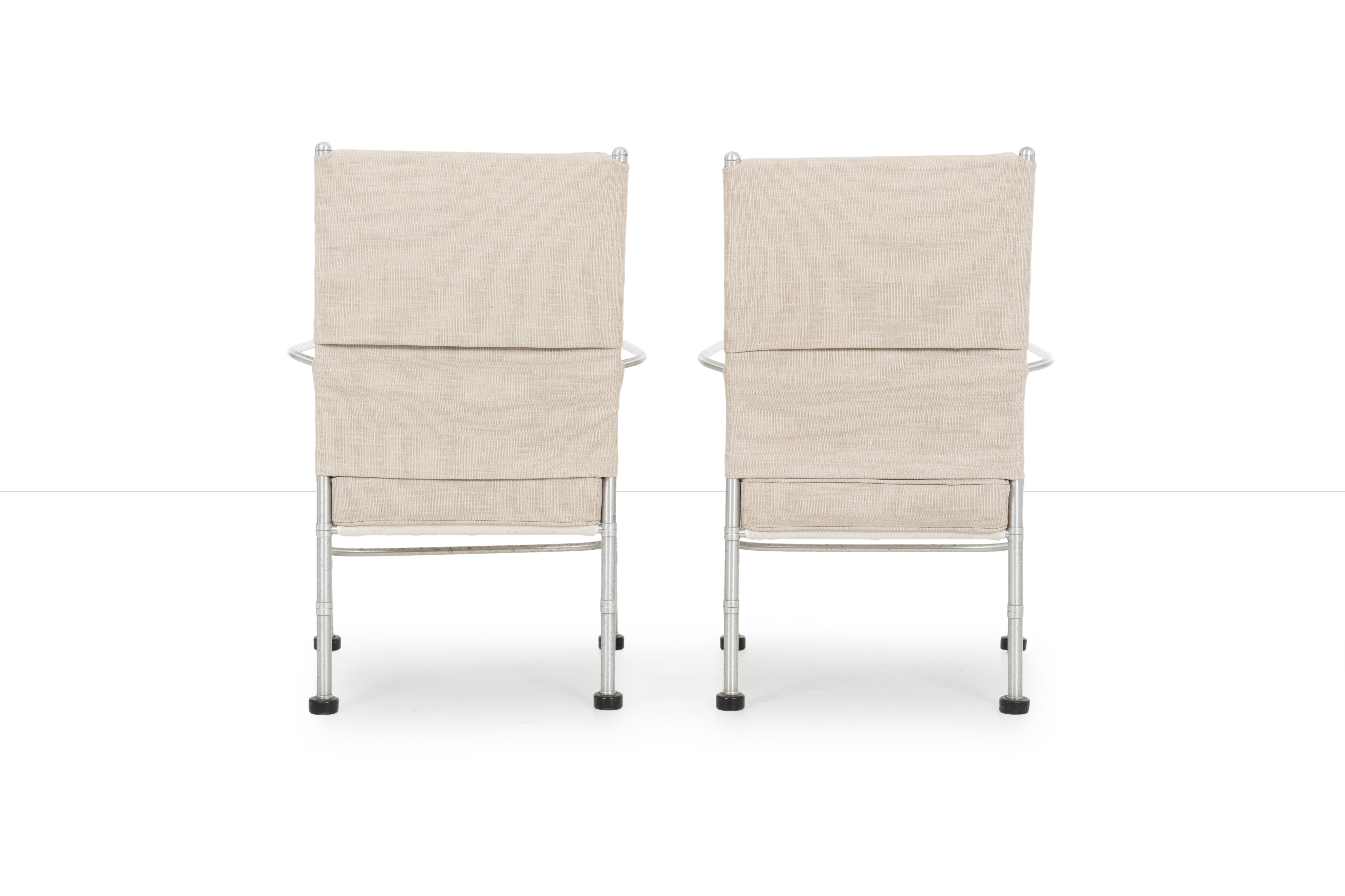 Aluminum Pair of Warren McArthur Lounge Chairs For Sale