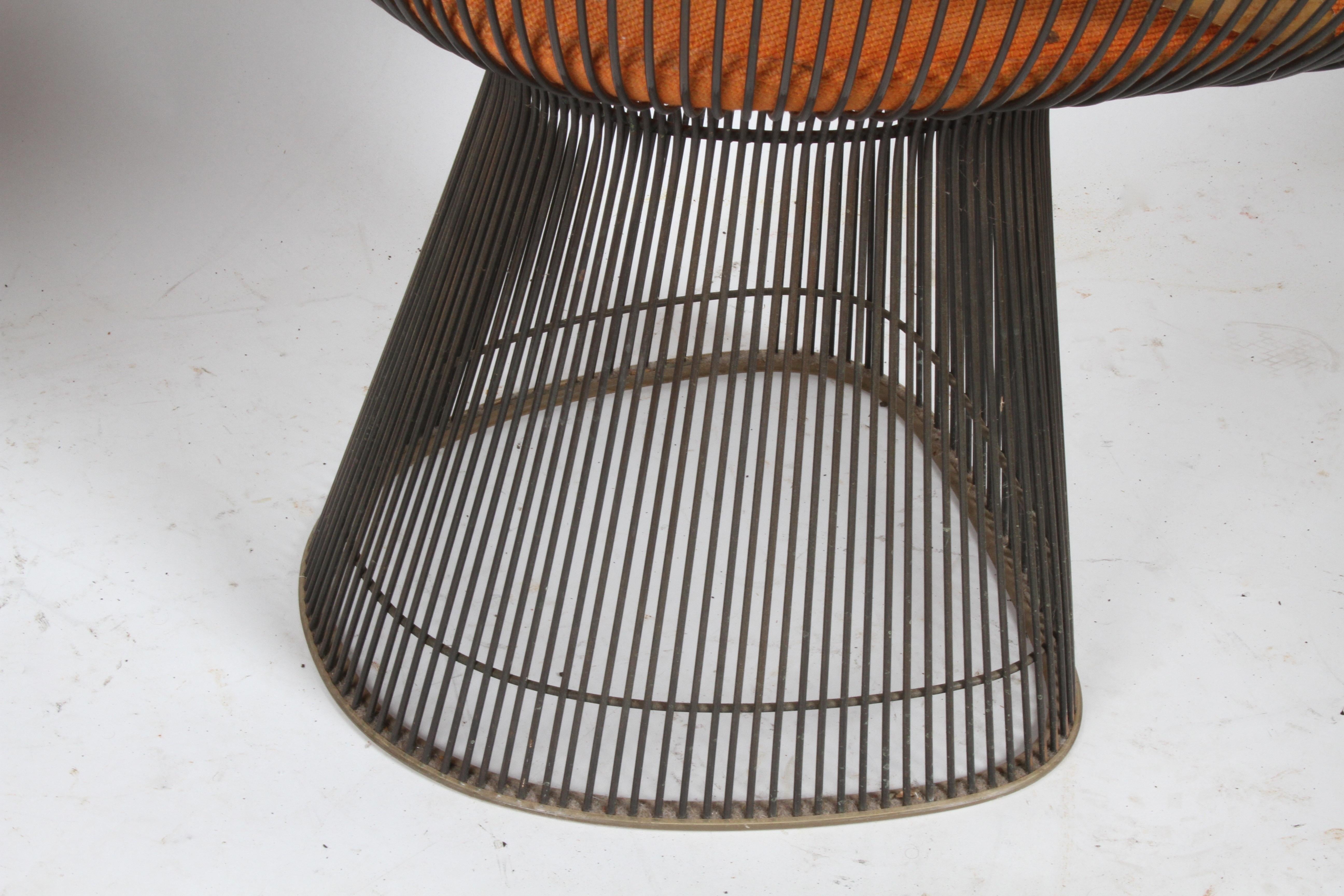 Paar Warren Platner Bronze Dining Chair für Knoll:: restaurierungsbedürftig 7
