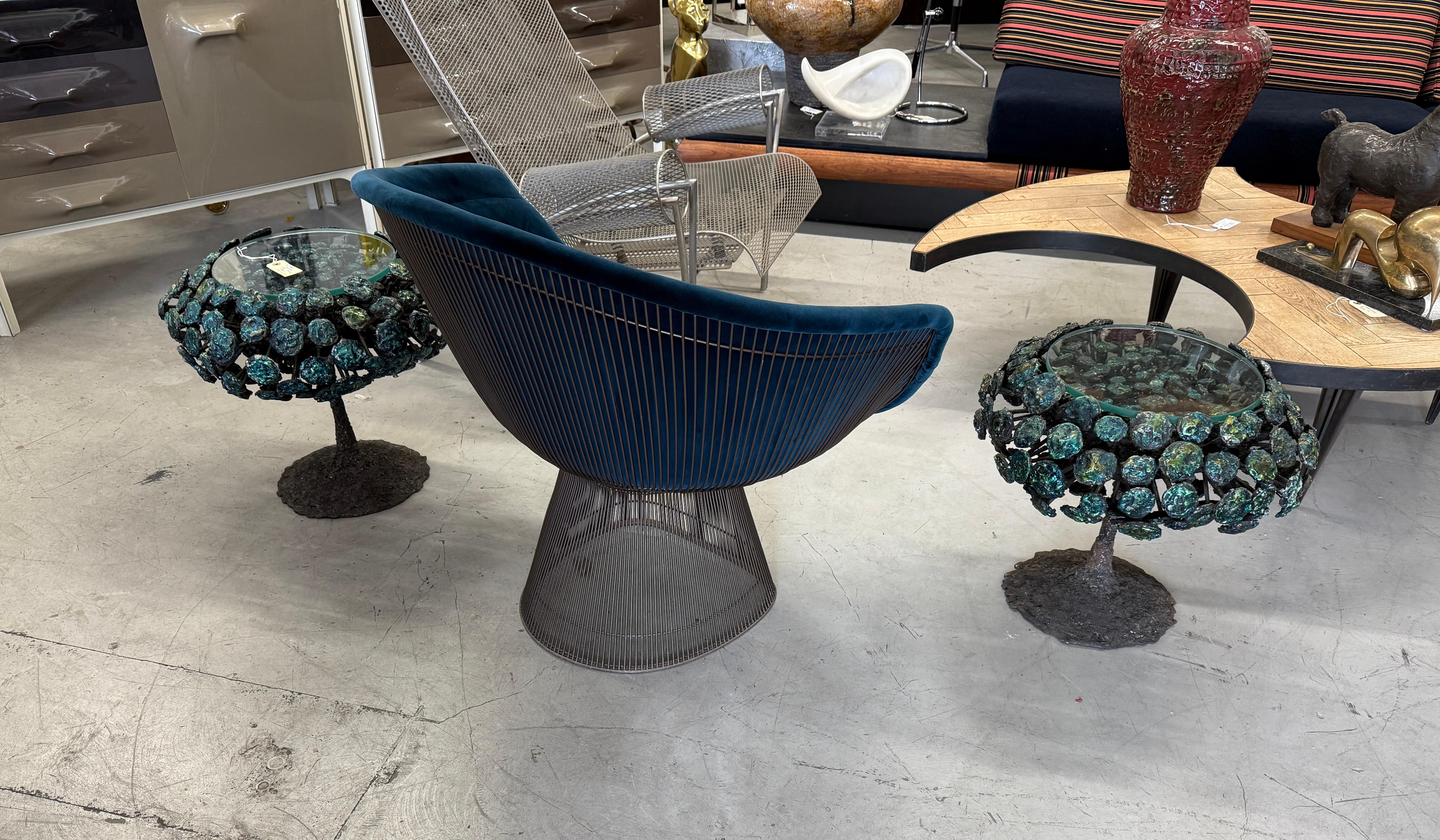 Paar Warren Platner-Loungesessel mit Bronze-Finish im Angebot 3