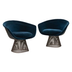 Paire de chaises longues Warren Platner finition bronze