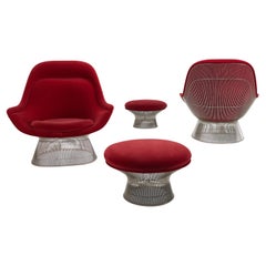Pareja de butacas y otomanas Warren Platner de Knoll