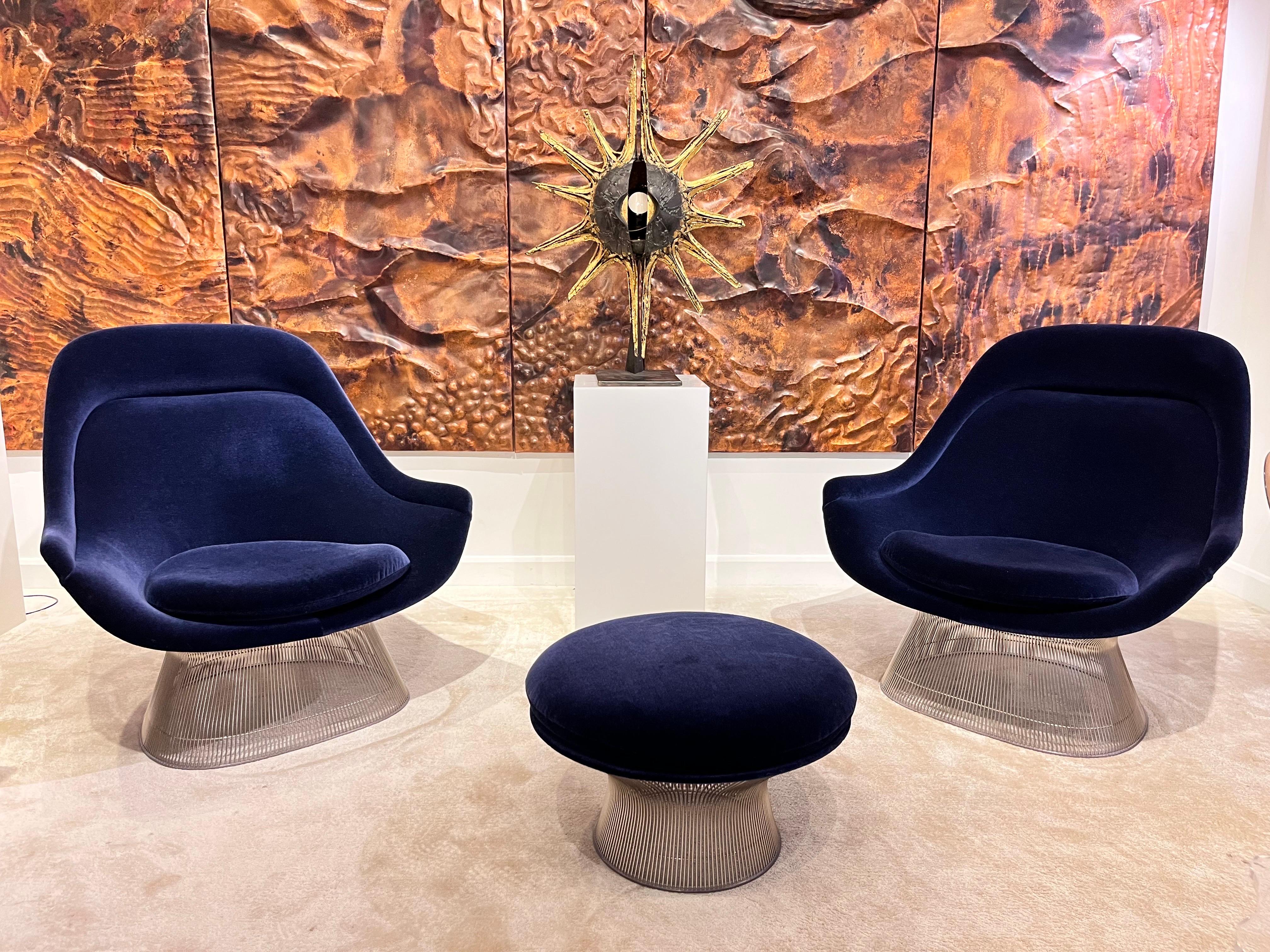 American Pair of Warren Platner Easy Chairs for Knoll, 1966. 