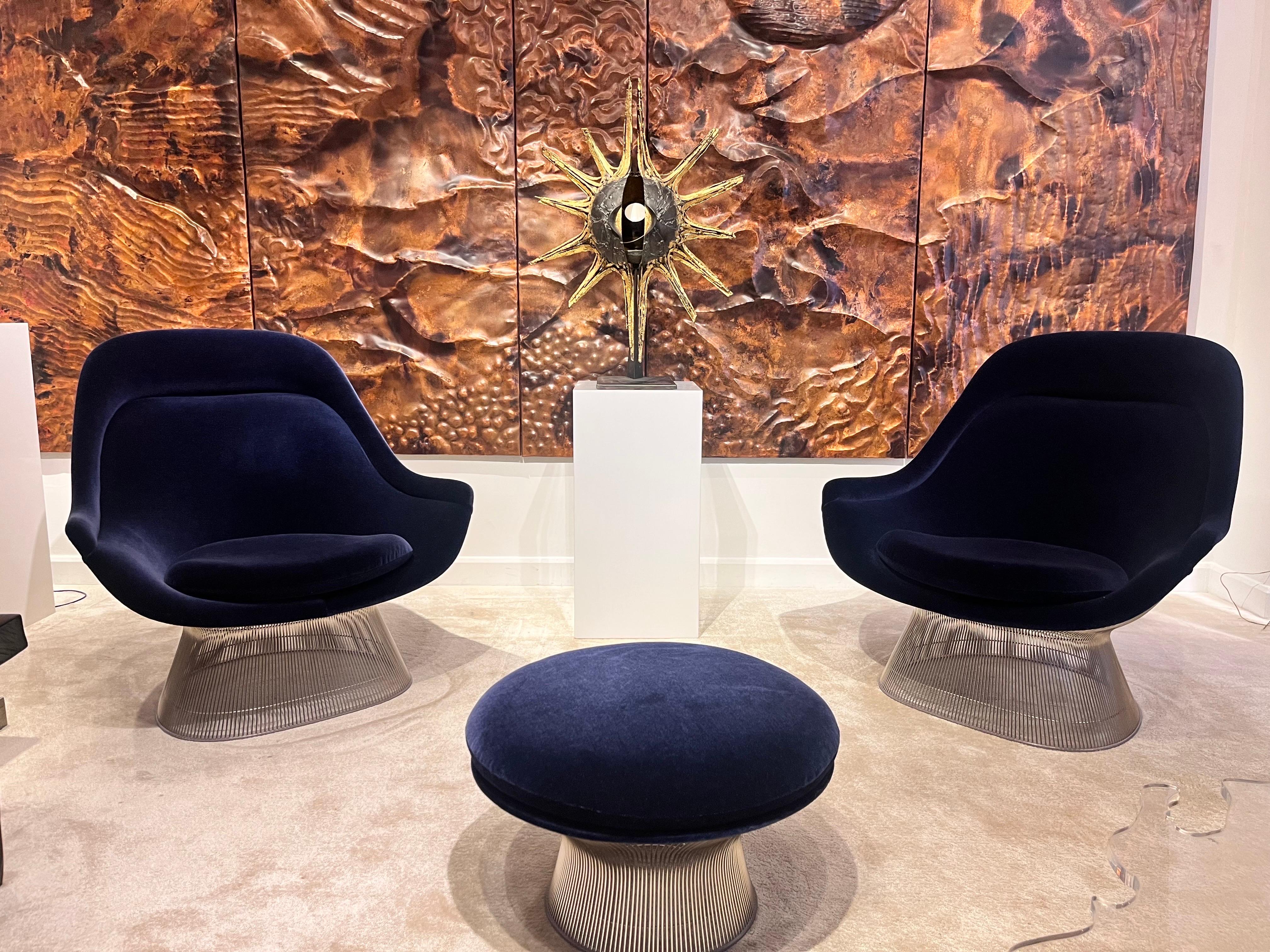 Mid-20th Century Pair of Warren Platner Easy Chairs for Knoll, 1966. 
