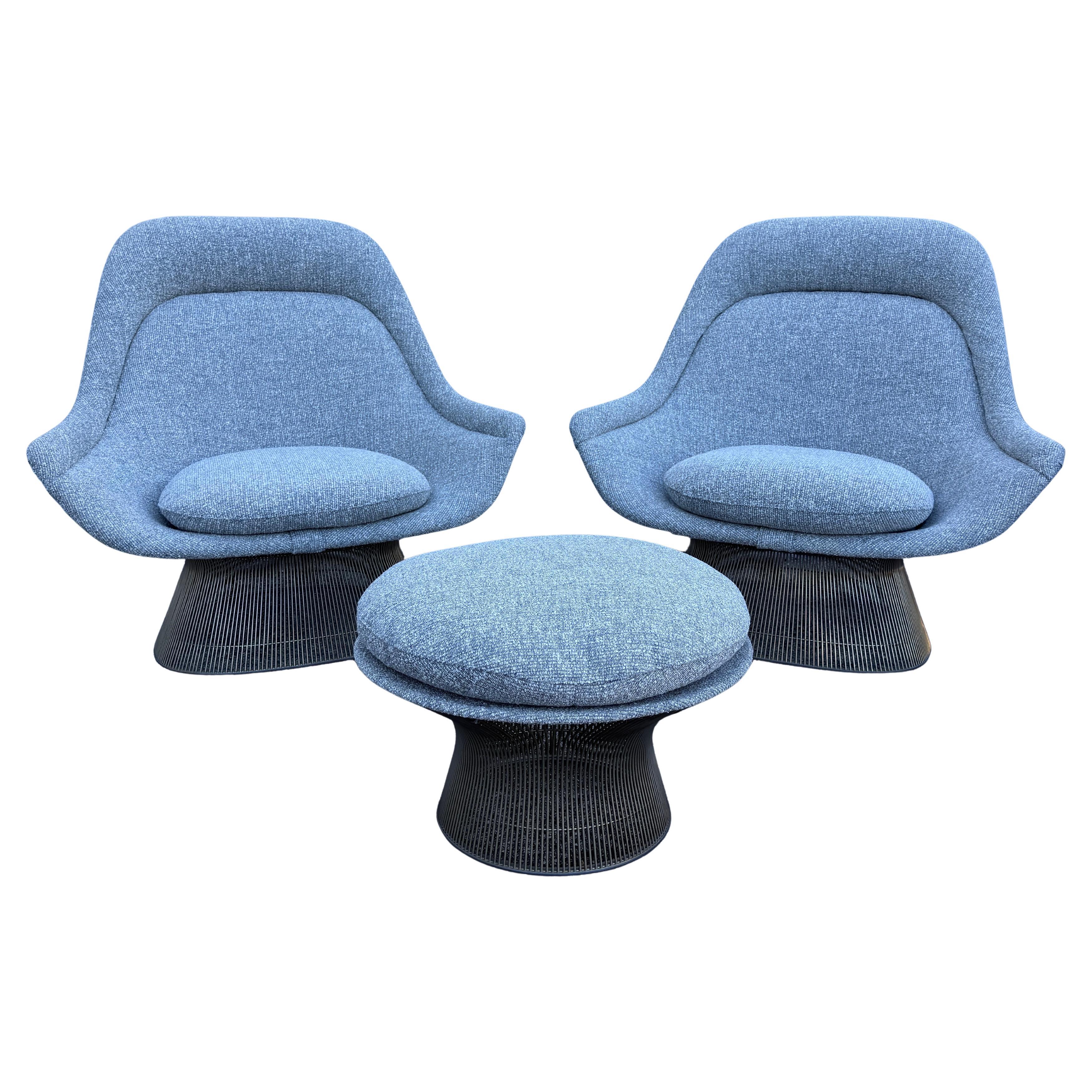 Paar Warren Platner "Easy" Sessel und Ottomane