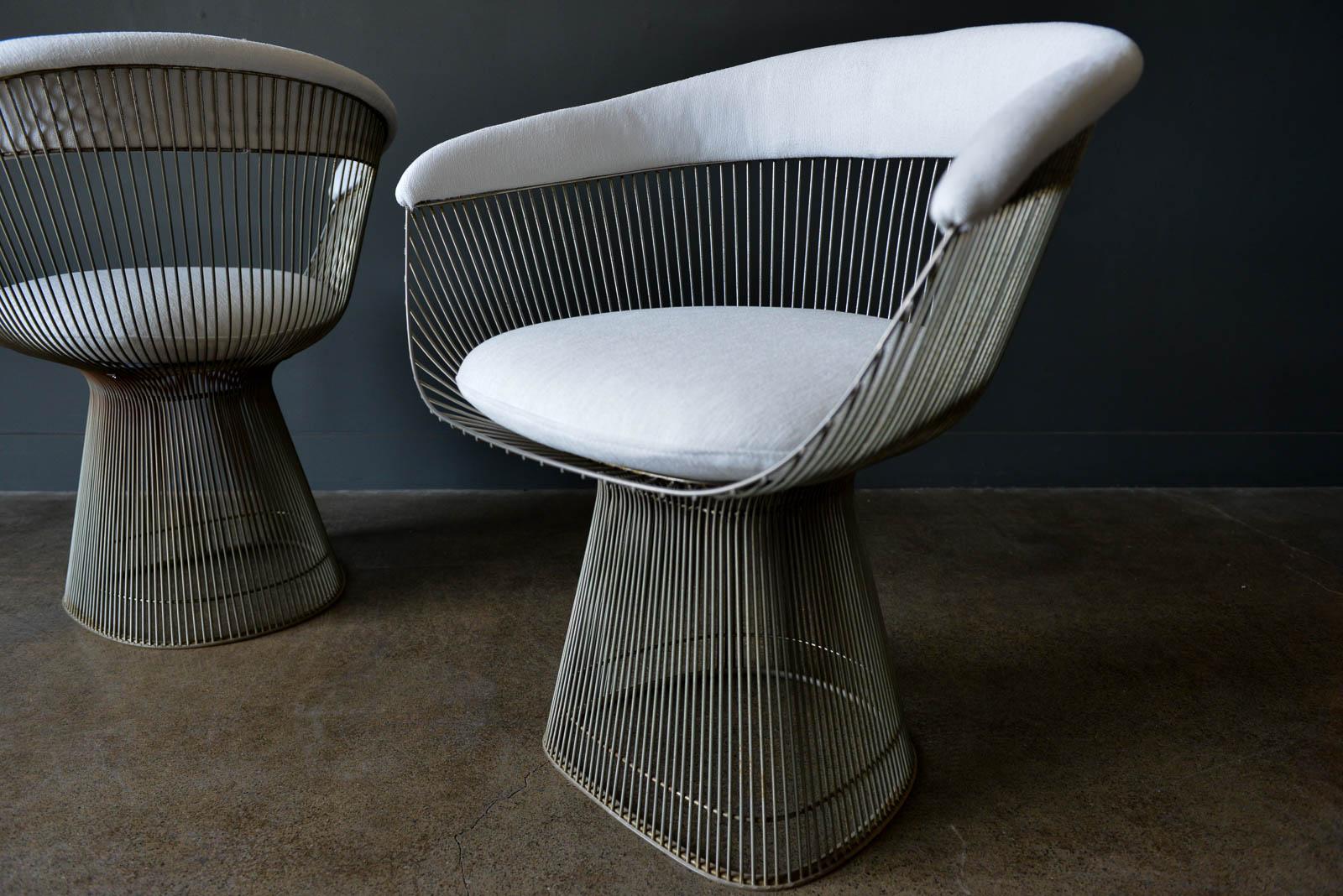 Mid-Century Modern Pair of Warren Platner for Knoll Armchairs, ca. 1970