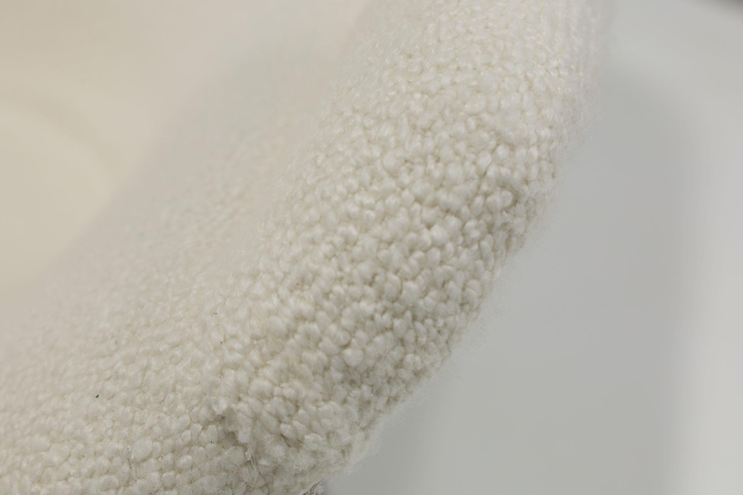 Paar Warren Platner für Knoll Easy Chairs und Ottomane in Holly Hunt Boucle' im Angebot 6