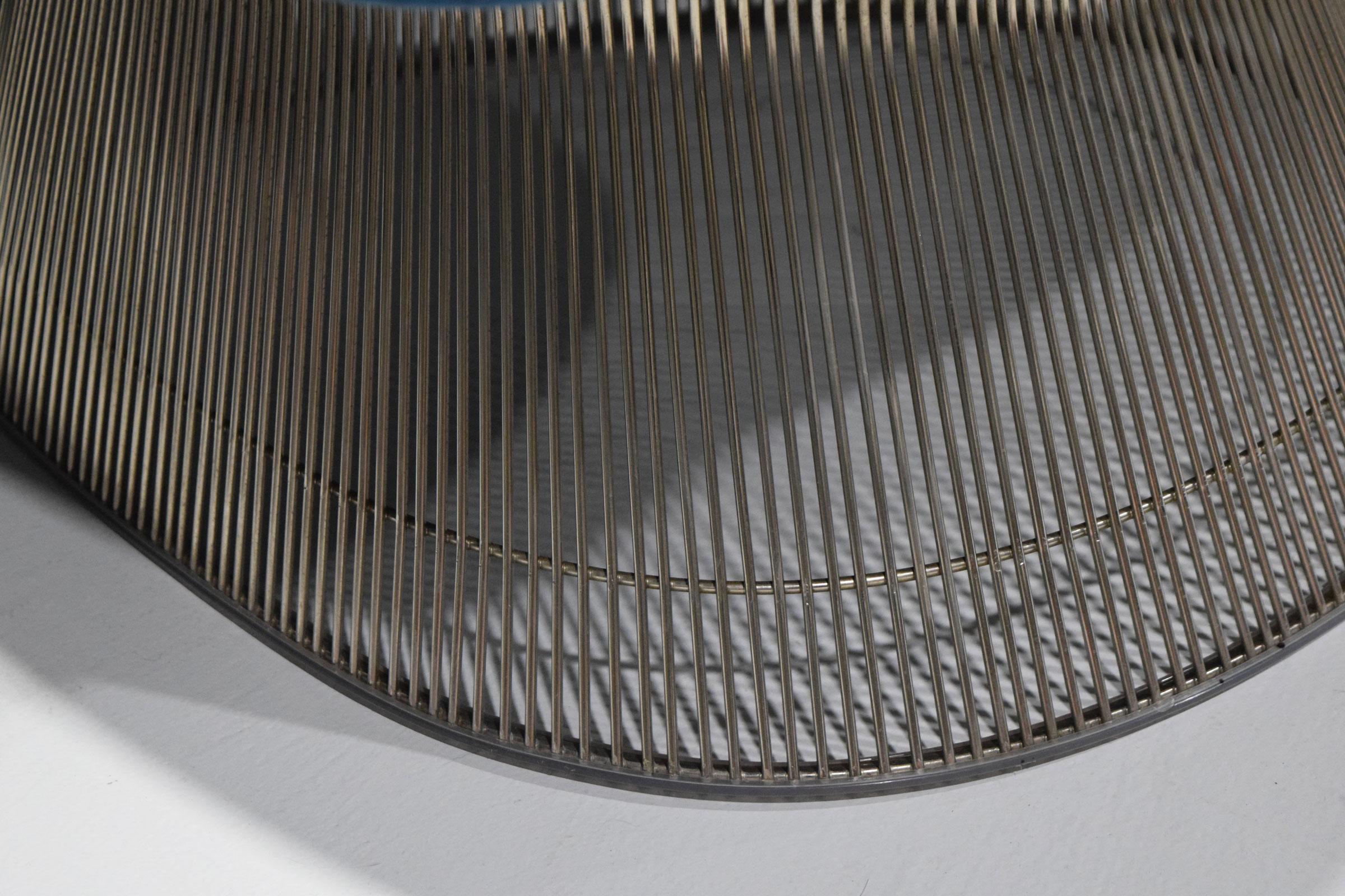 Paire de fauteuils Warren Platner pour Knoll en mohair bleu en vente 1