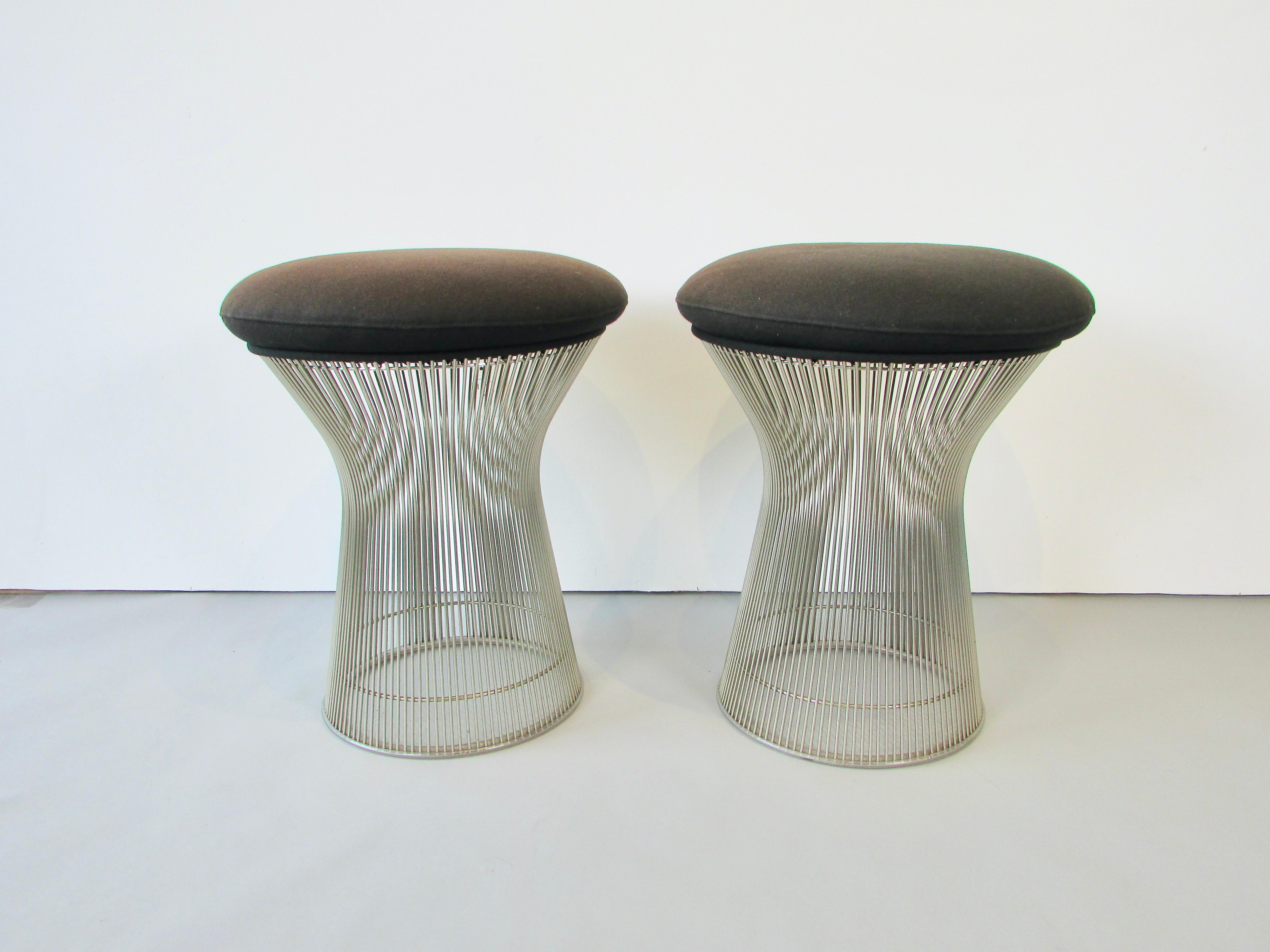 Platner collection for Knoll originally designed by Warren Platner in 1962. Finally launched after four years of development in 1966. Undulating nickel plated rods echo the light airiness of Harry Berrtoias work and the sculptural forms of Eero
