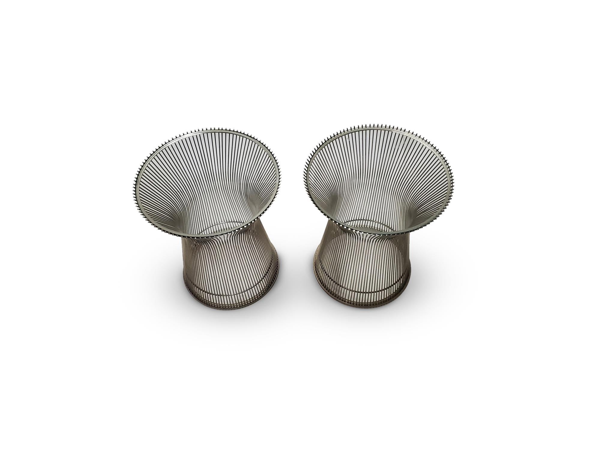 Pair of Warren Platner for Knoll Side / End Tables  In Good Condition For Sale In Middlesex, NJ