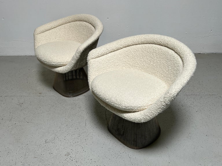 Pair of Warren Platner Lounge Chairs for Knoll For Sale 9