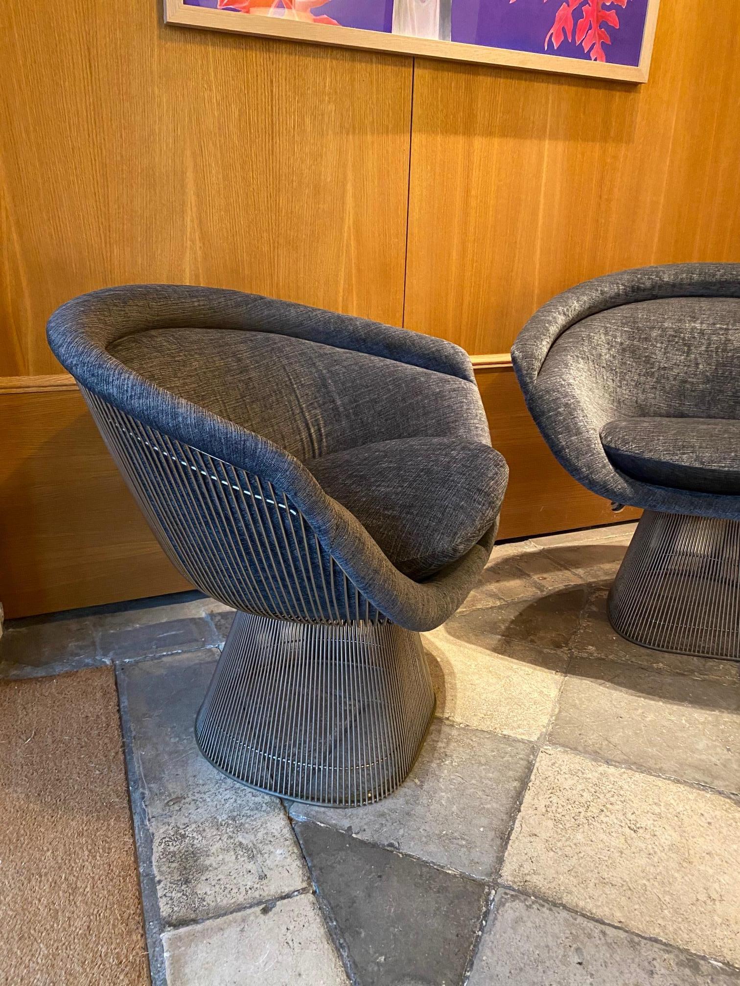 Pair of Warren Platner lounge chairs for Knoll.