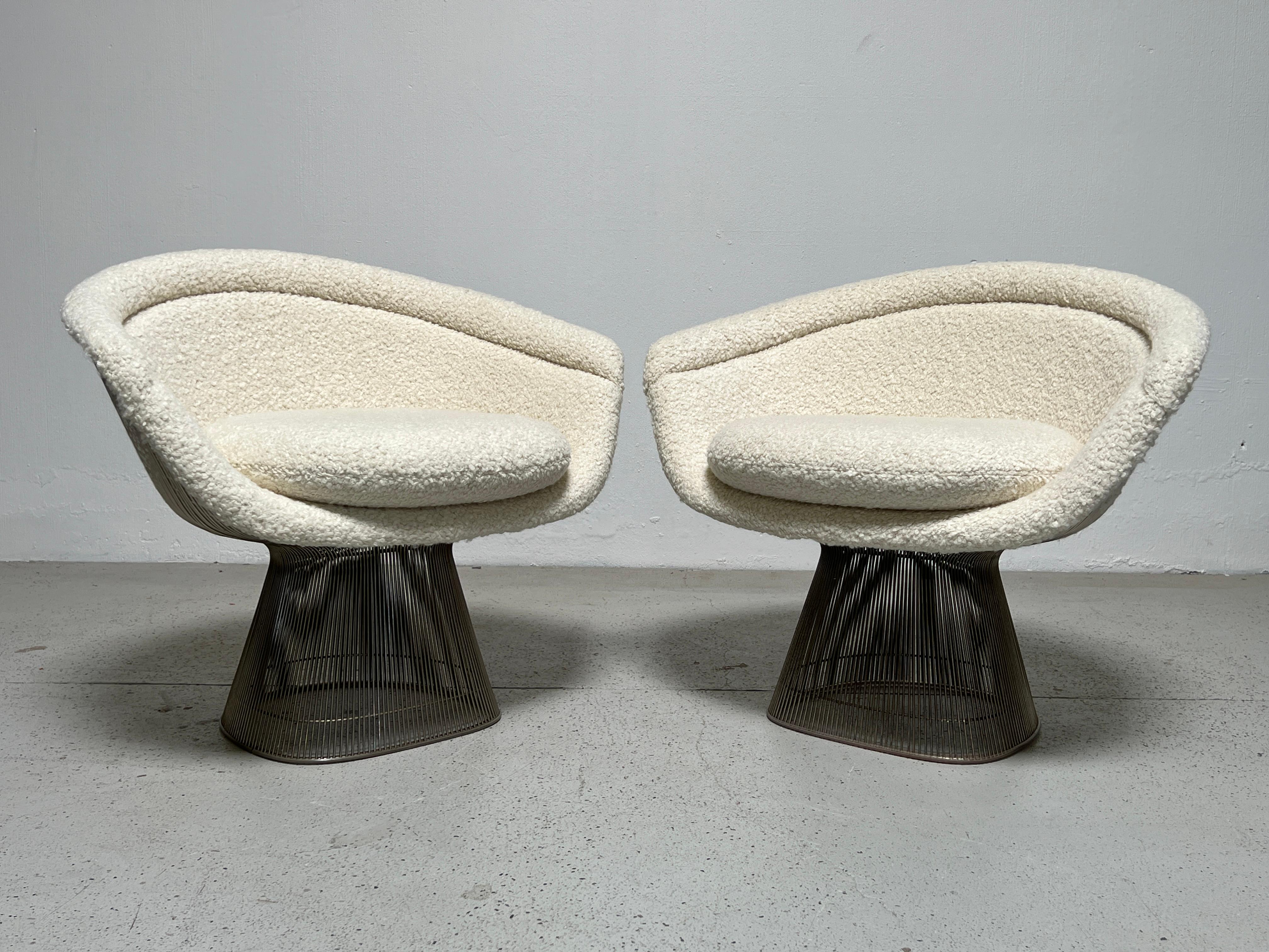 Pair of Warren Platner Lounge Chairs for Knoll In Good Condition In Dallas, TX