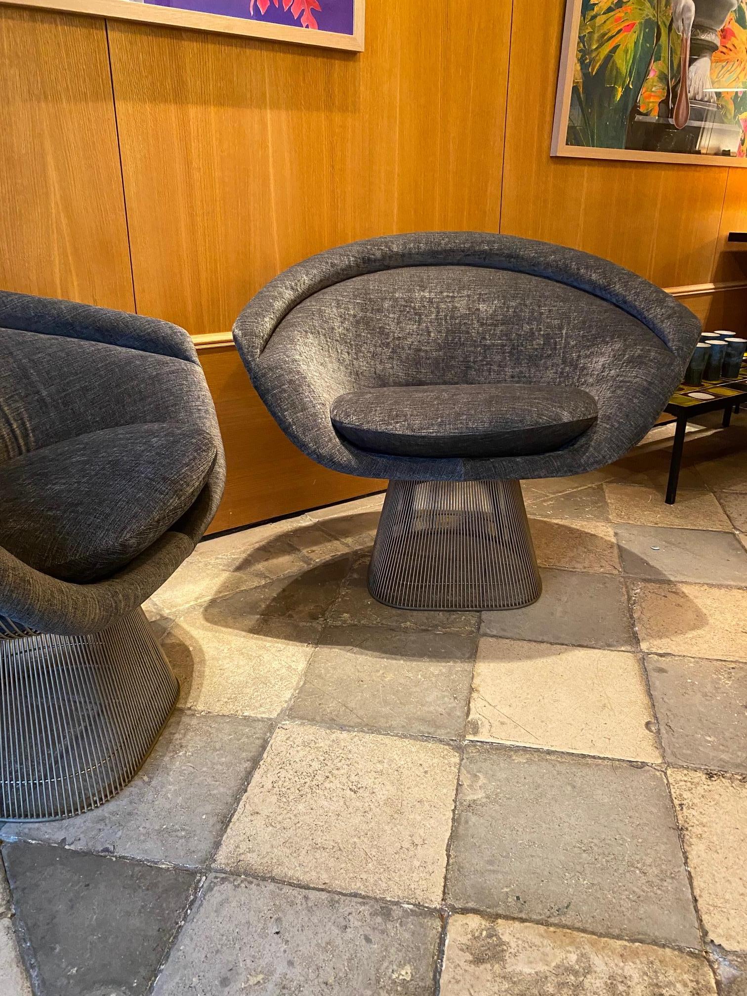 American Pair of Warren Platner Lounge Chairs for Knoll For Sale