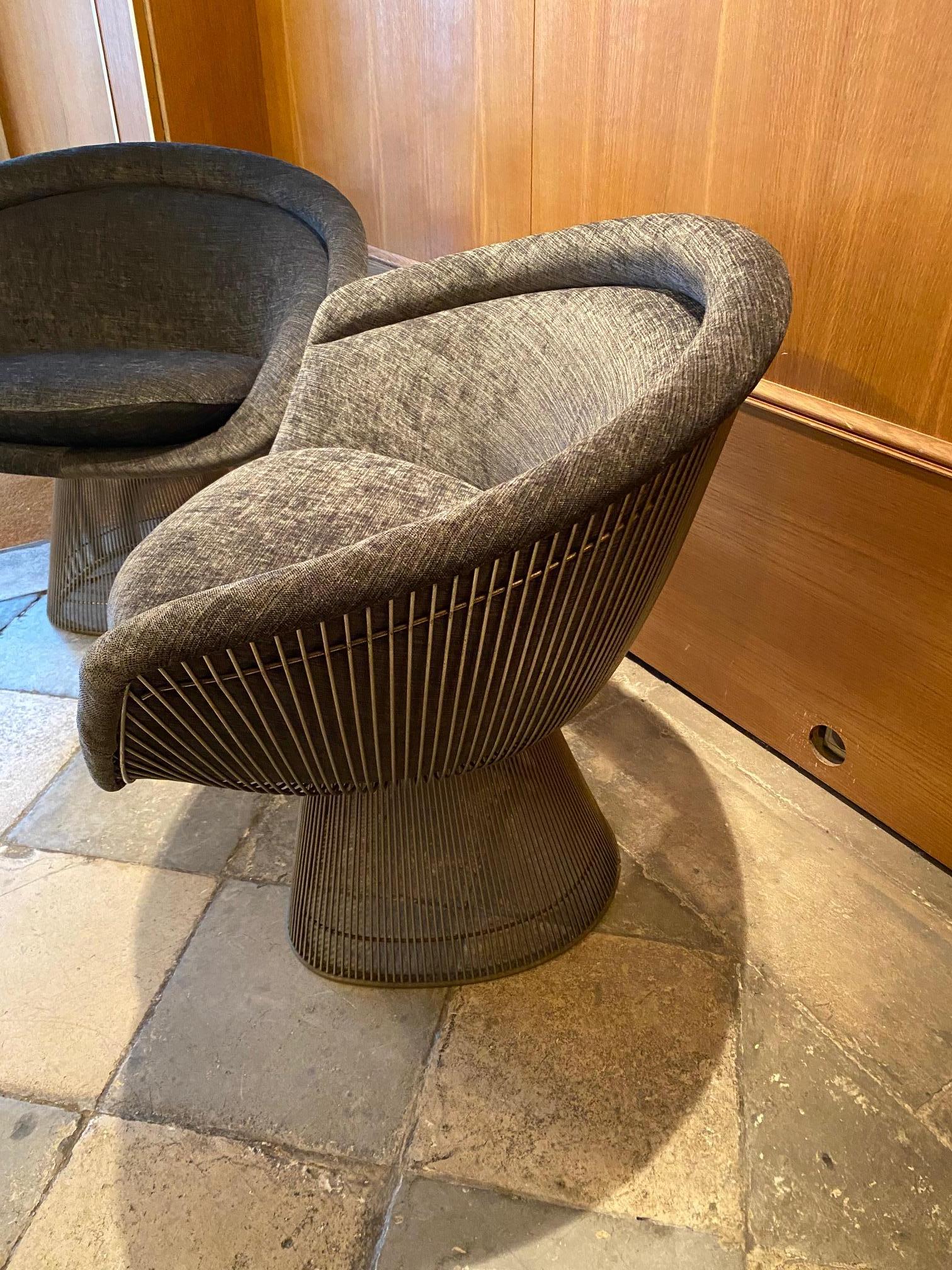 Pair of Warren Platner Lounge Chairs for Knoll In Good Condition For Sale In Paris, FR