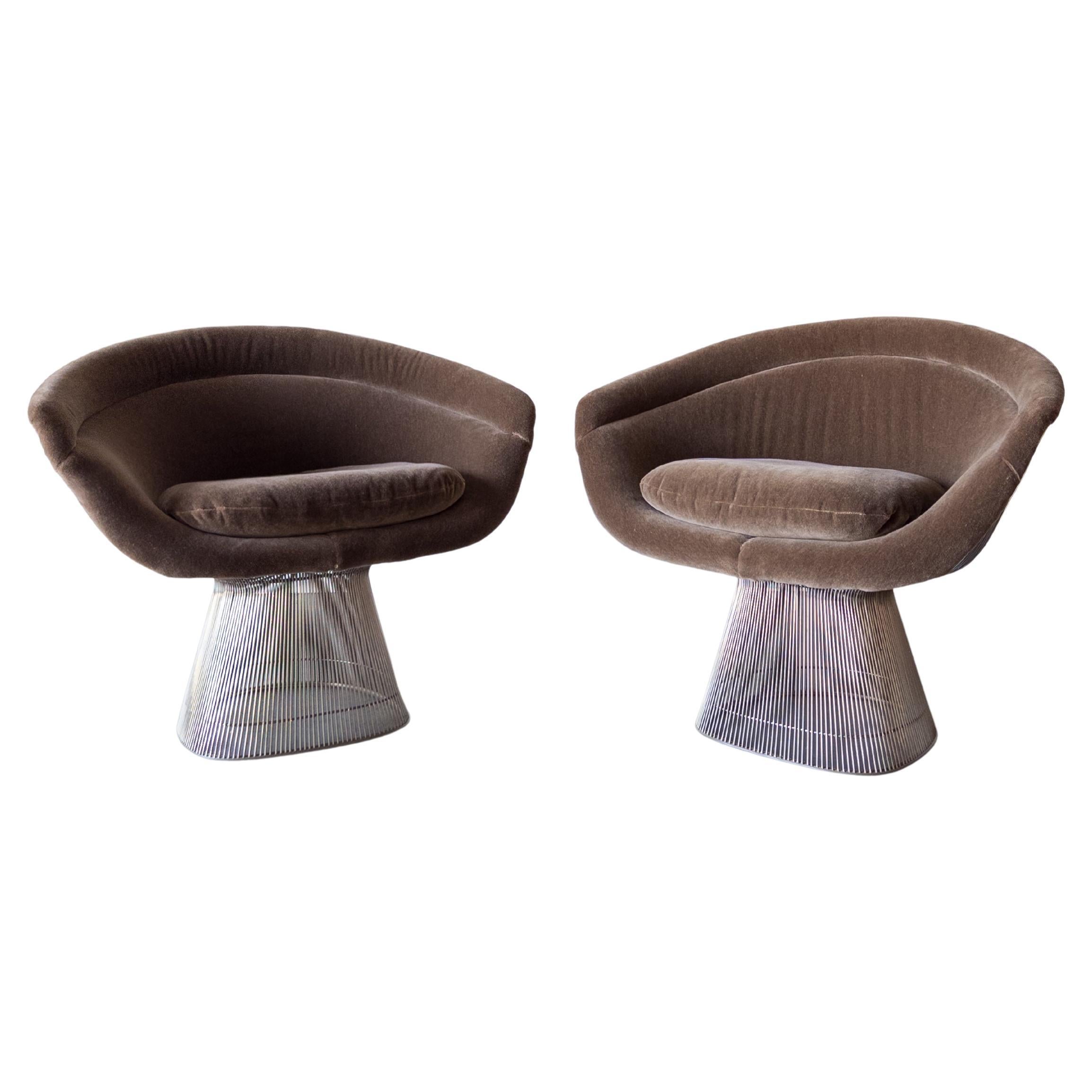 Pair of Warren Platner Lounge Chairs for Knoll International, 1980s For Sale