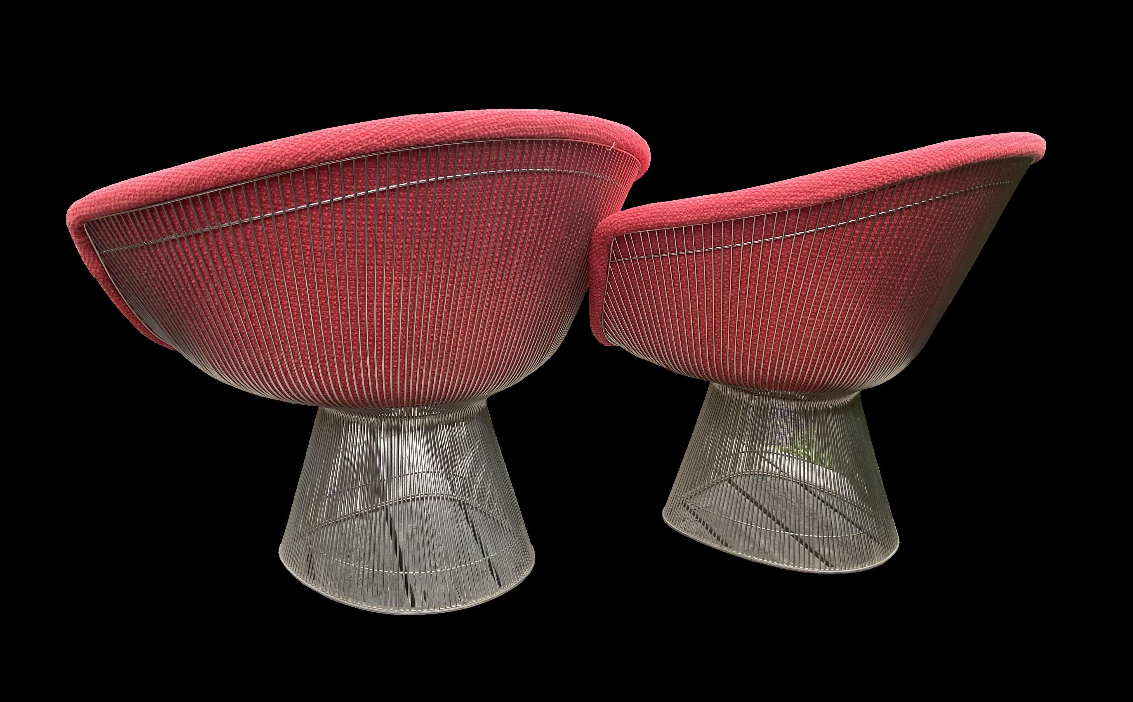 Mid-Century Modern Pair of Warren Platner Lounge Chairs for Knoll International For Sale