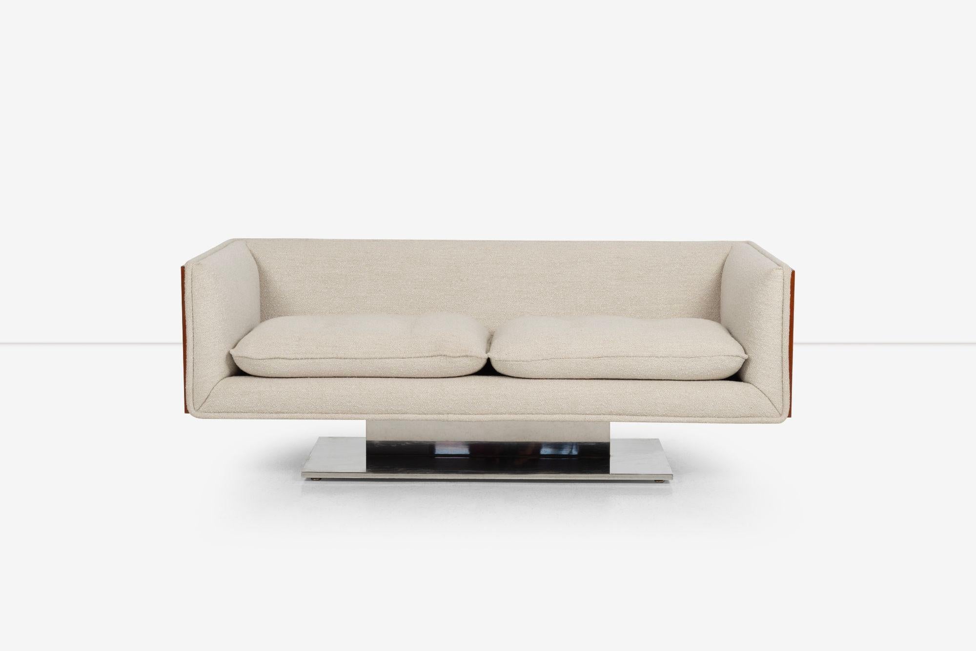 American Pair of Warren Platner Sofas in Teakwood for Lehigh Leopold, 1970