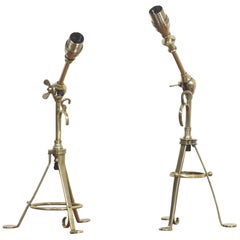 Pair Of W.A.S. Benson Adjustable Brass Table Or Wall Lights