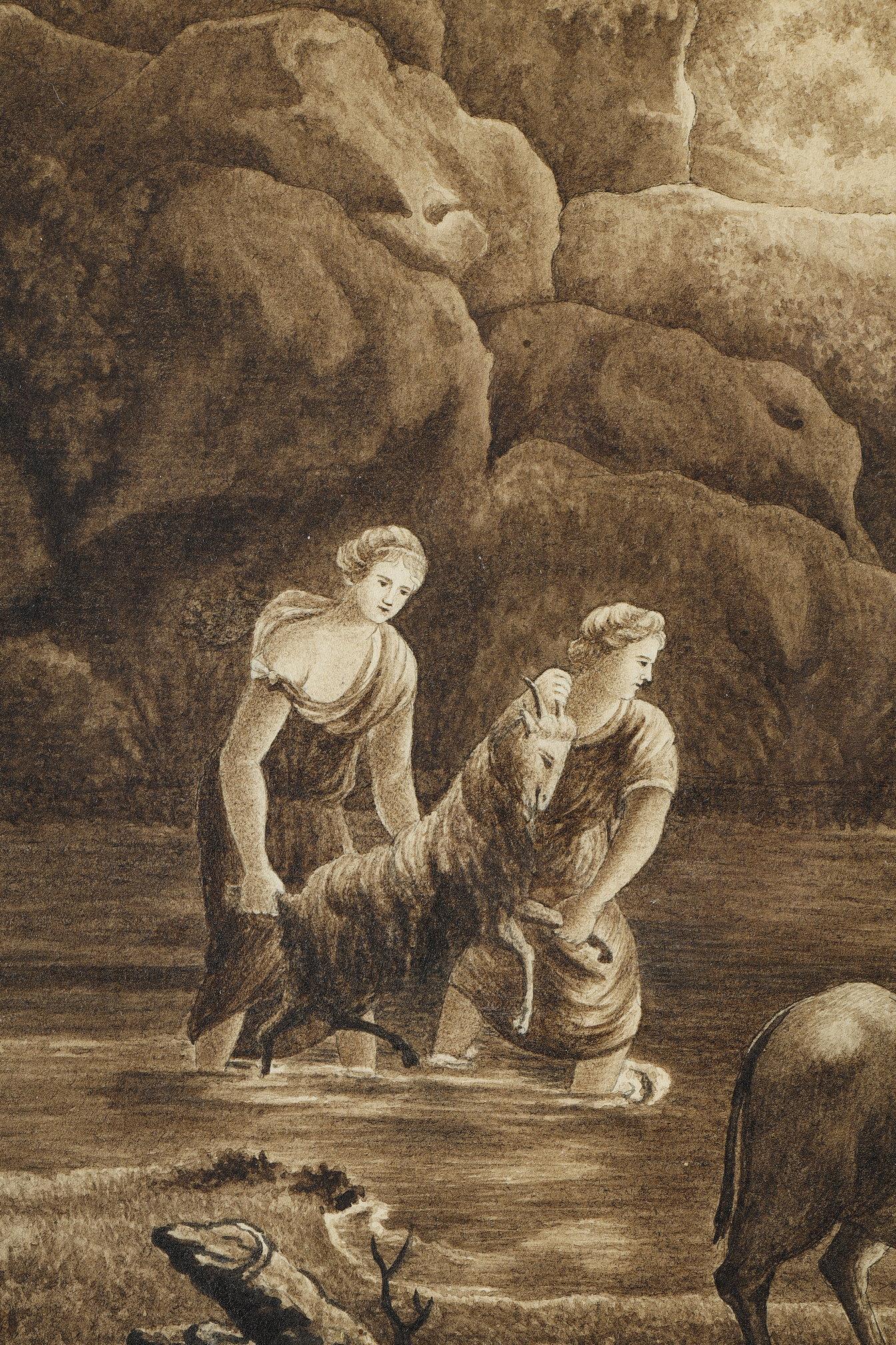 Pair of wash drawings after Claude Gelée, 18th century school 10