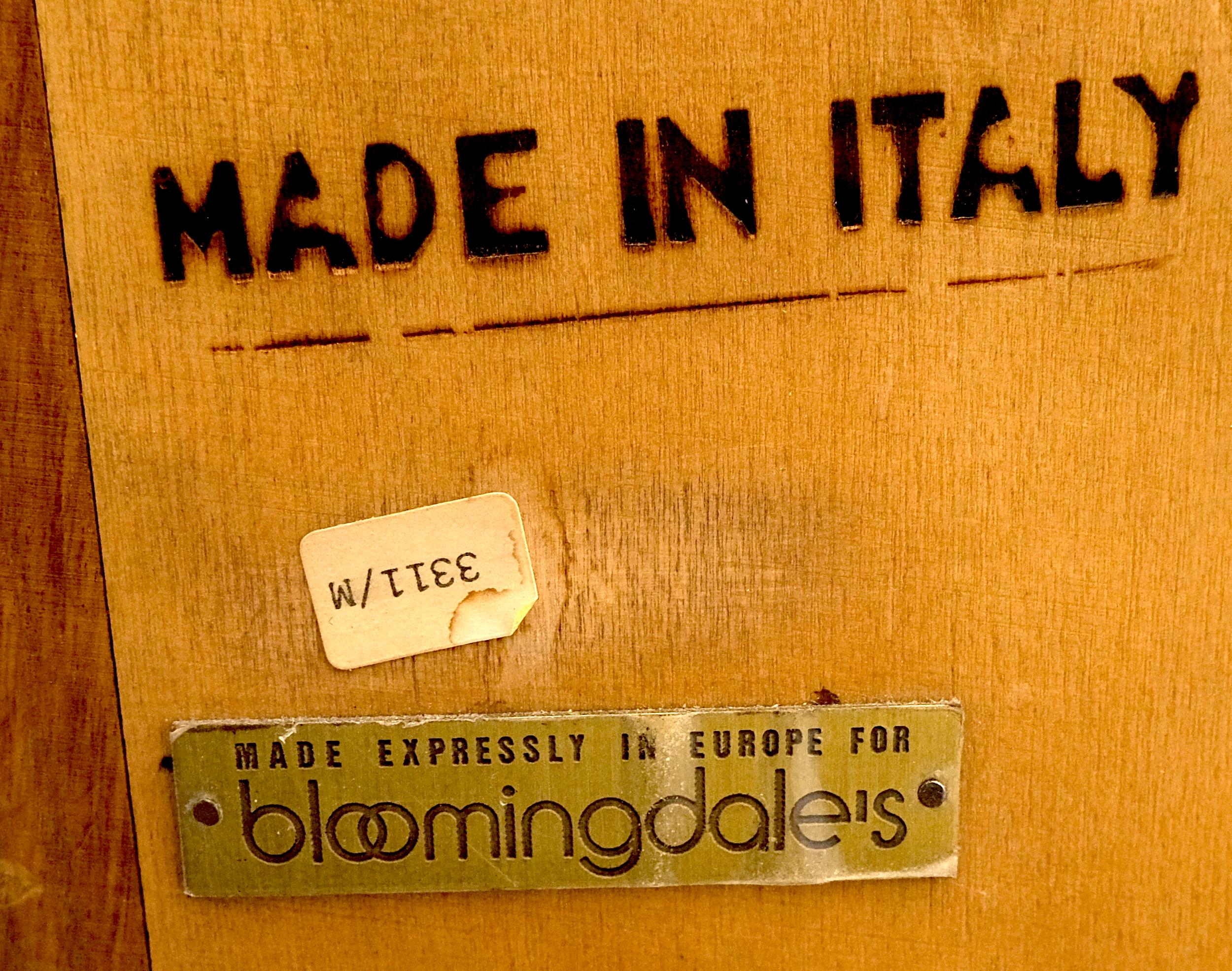 Pair of Italian Washed Oak White Marble Tops 5 Drawers Bachelor Chests Dressers for Bloomingdale's MINT!