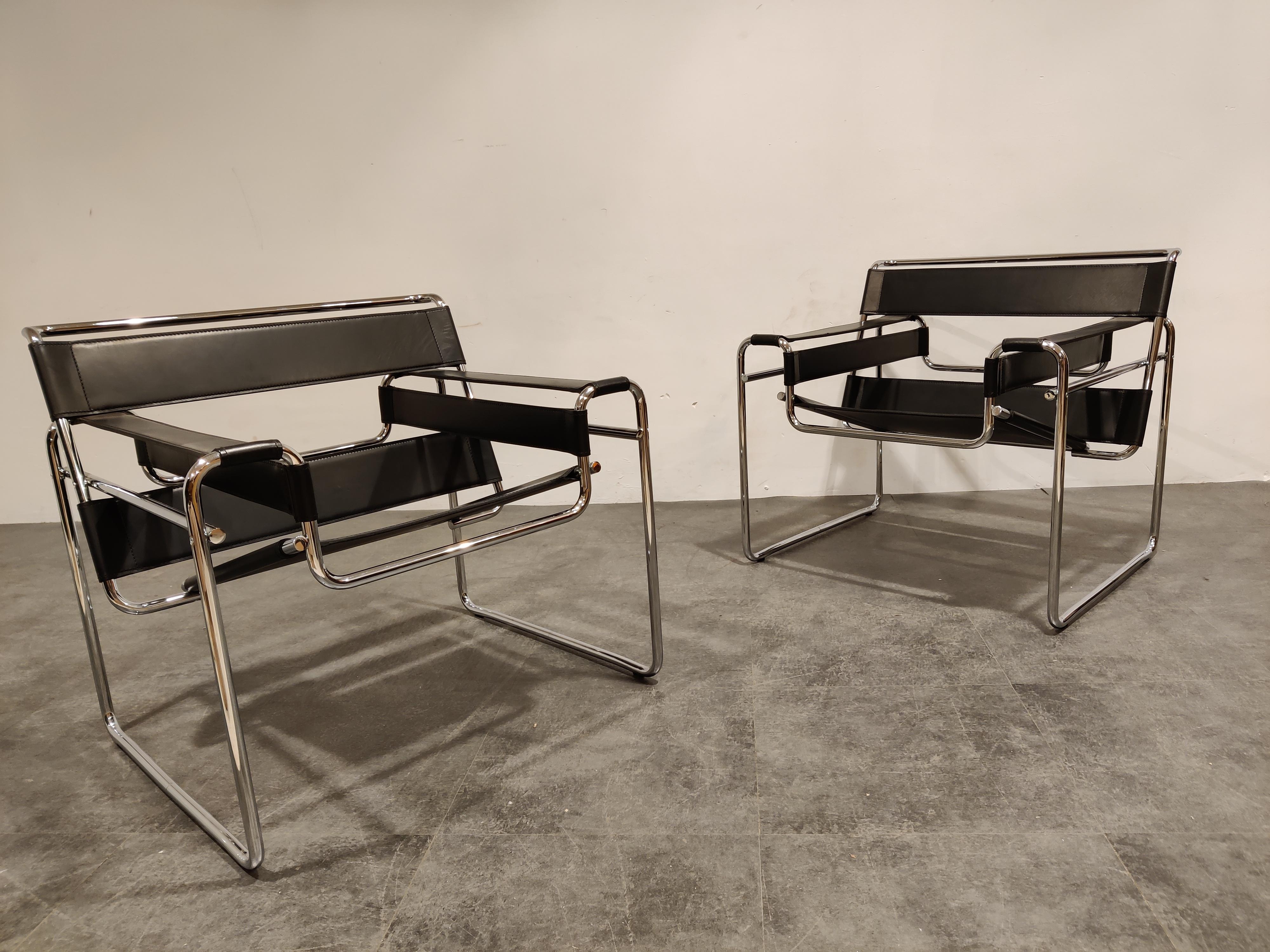 Pair of Wassily Armchairs by Marcel Breuer, 1990s 1