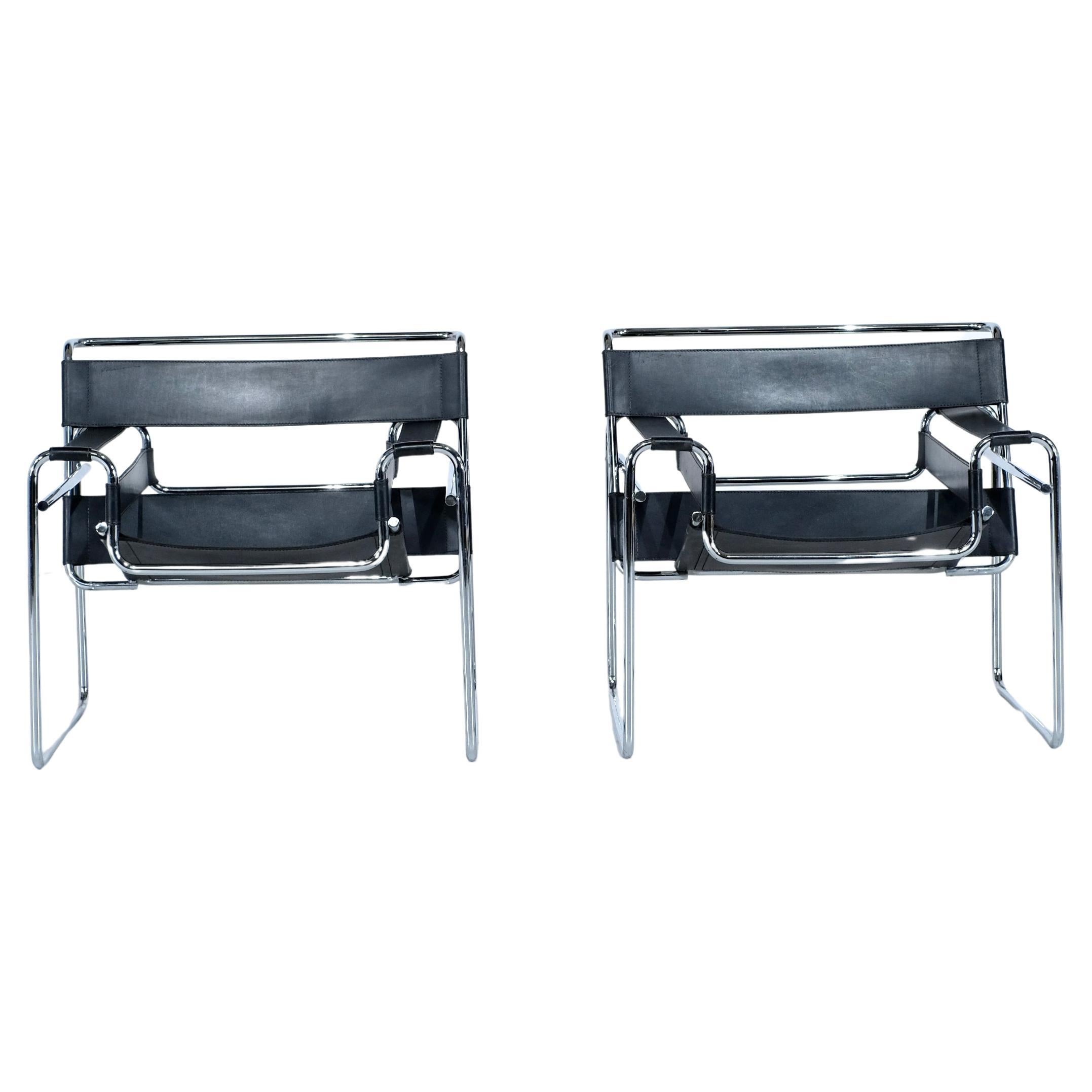 Pair of Wassily armchairs by Marcel Breuer for Knoll International - 1990s