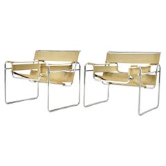 Pair of "Wassily" Chairs by Marcel Breuer for Gavina, 1970s