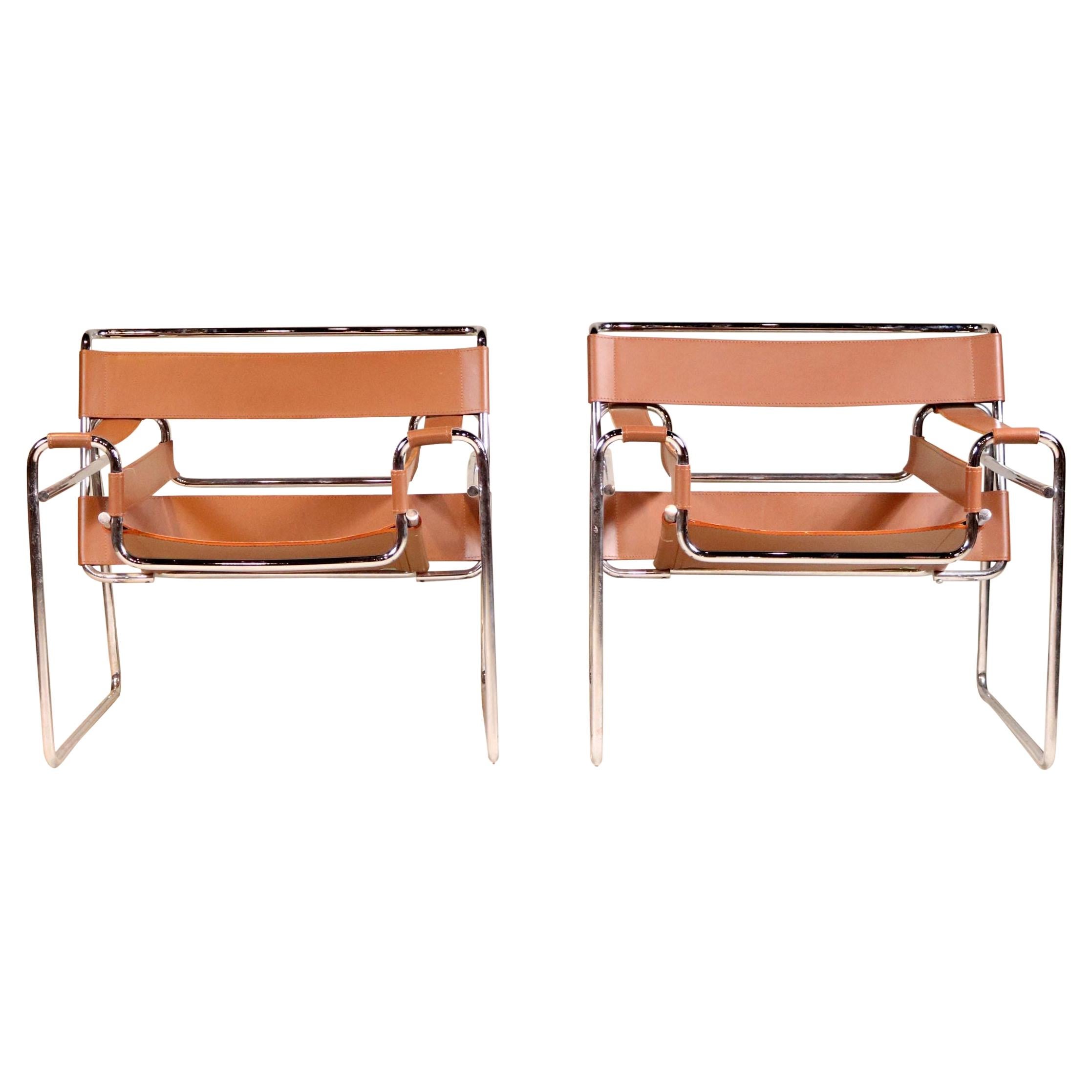 Pair of Wassily Chairs by Marcel Breuer for Knoll, Mid-Century Modern
