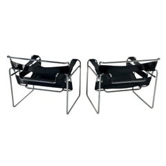 Pair of Wassily Chairs by Marcel Breuer for Knoll Model B3, 1970