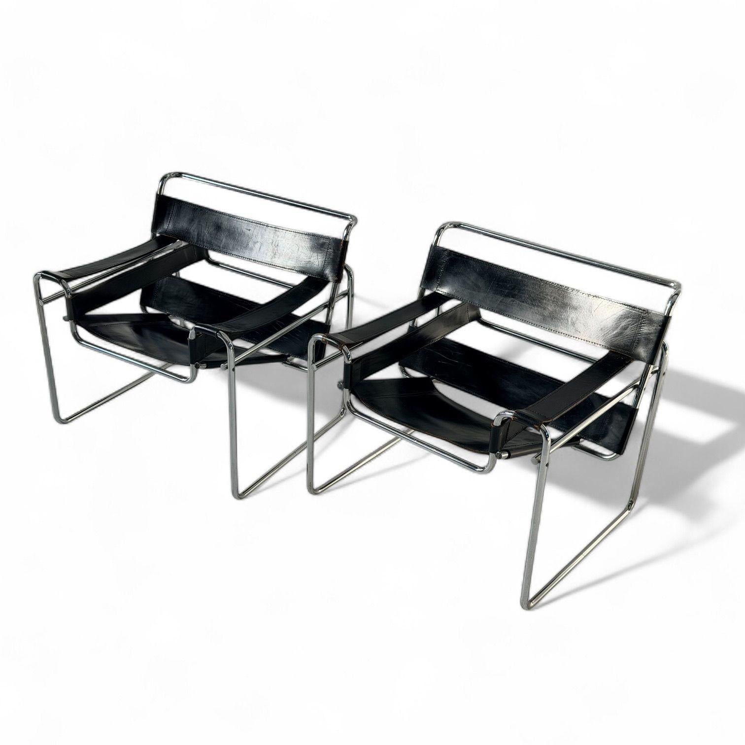 Paar Wassily-Stühle von Marcel Breuer für Knoll Model No. B3, 1970 (amerikanisch) im Angebot
