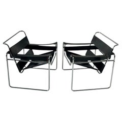 Pair of Wassily Chairs by Marcel Breuer for Knoll Model B3, 1970